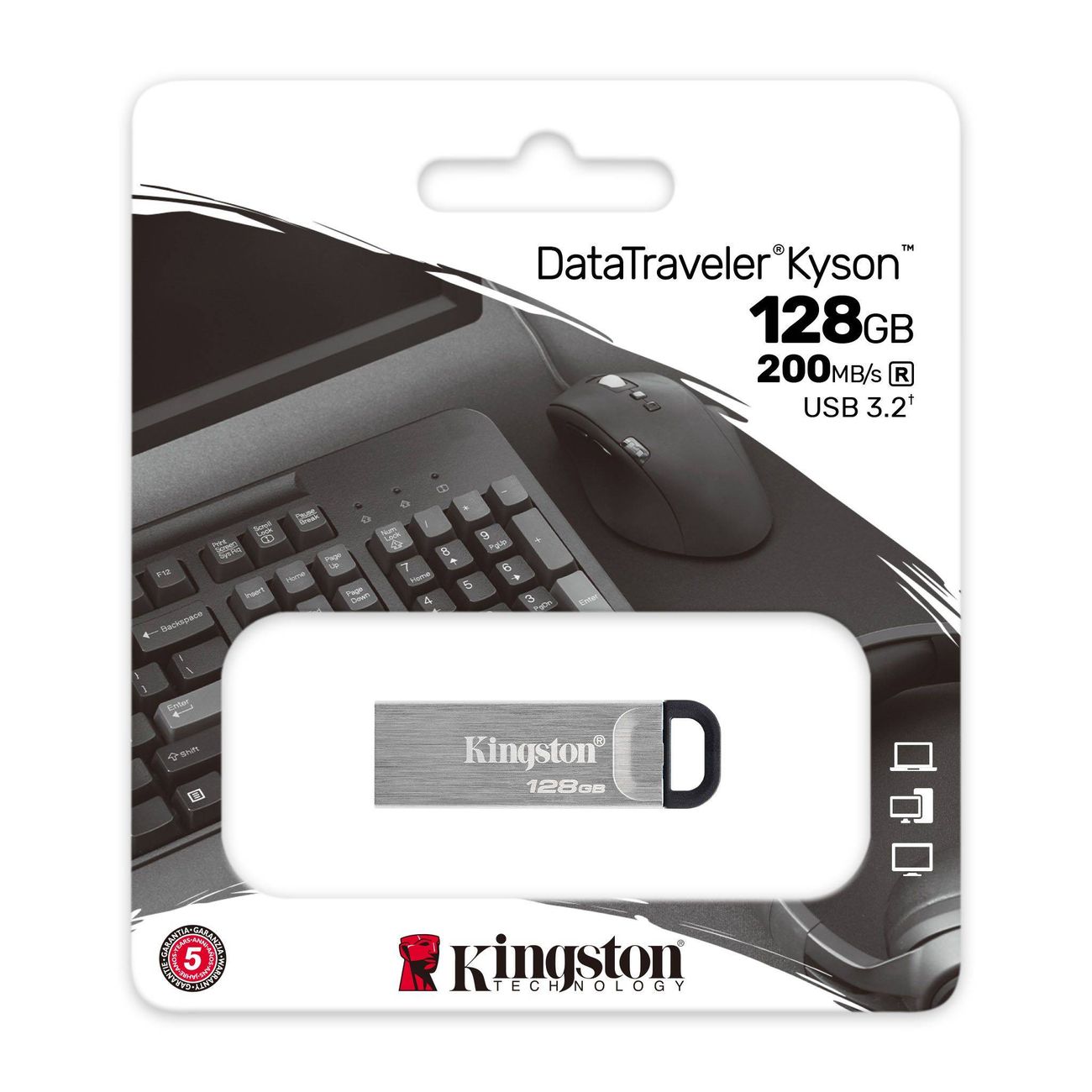 Флеш-диск Kingston 128GB DataTraveler Kyson USB 3.2 (DTKN/128GB)