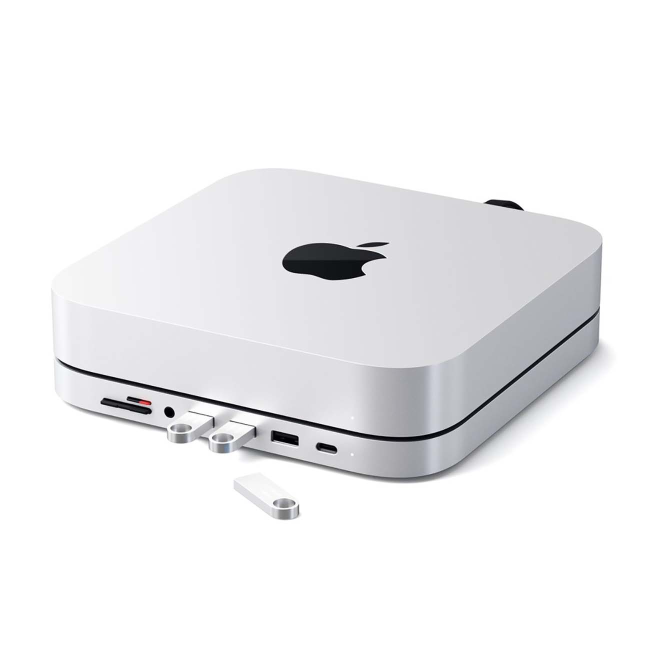 Подставка-Хаб Satechi Stand & Hub Mac Mini Silver (ST-ABHFS)