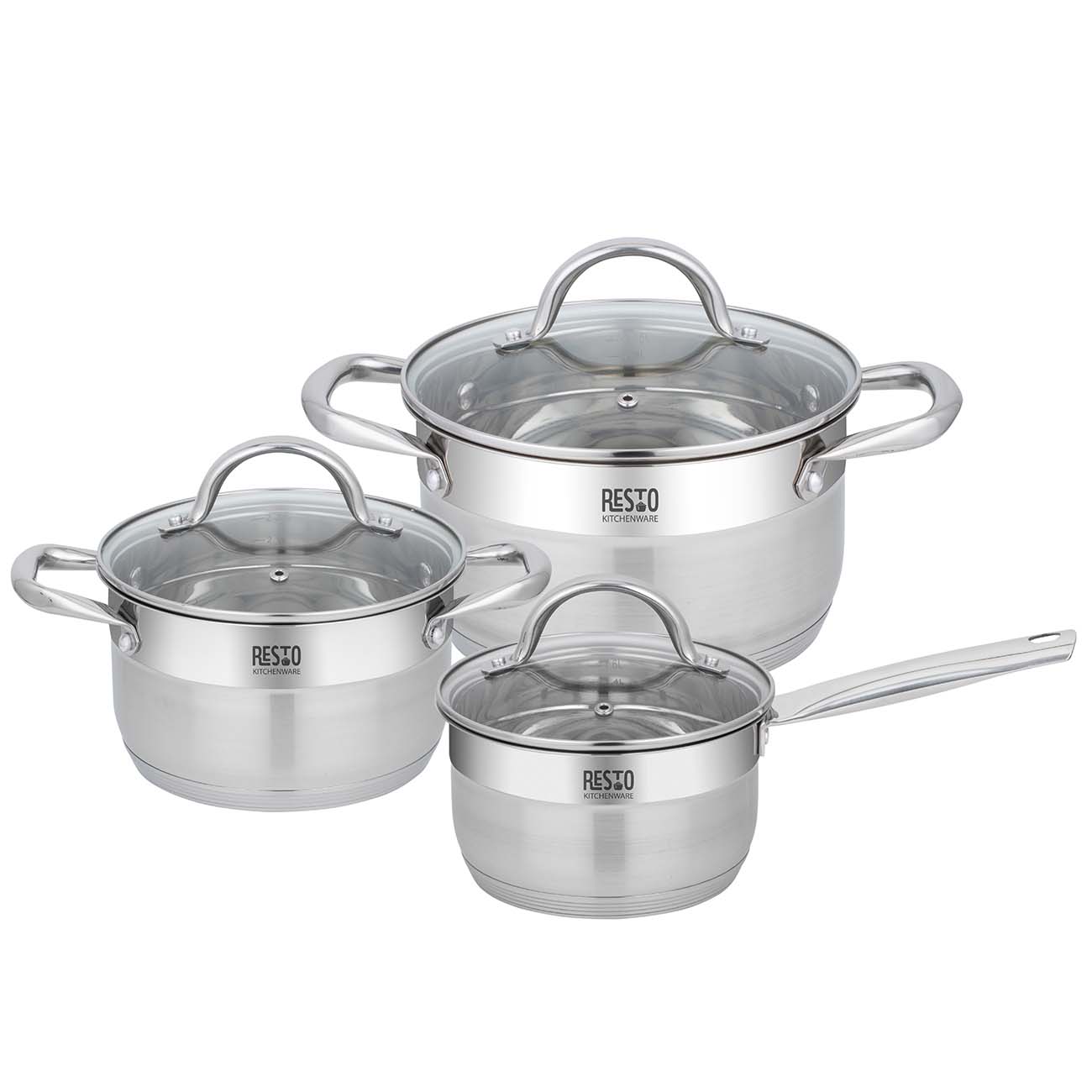 Набор кастрюль (нержавейка) Resto 6 предметов (92106)