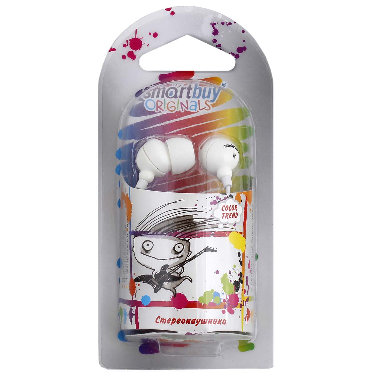 Наушники внутриканальные Smartbuy COLOR TREND White (SBE-1200)