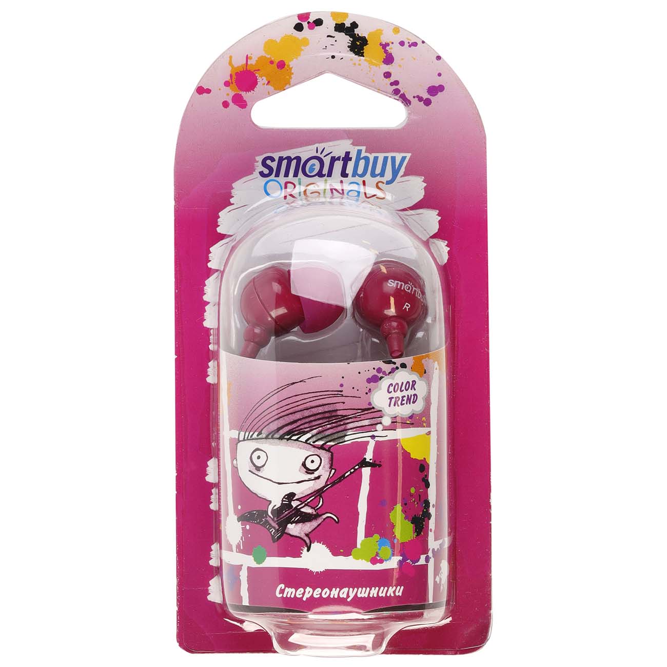 Наушники внутриканальные Smartbuy COLOR TREND Purple (SBE-3500)