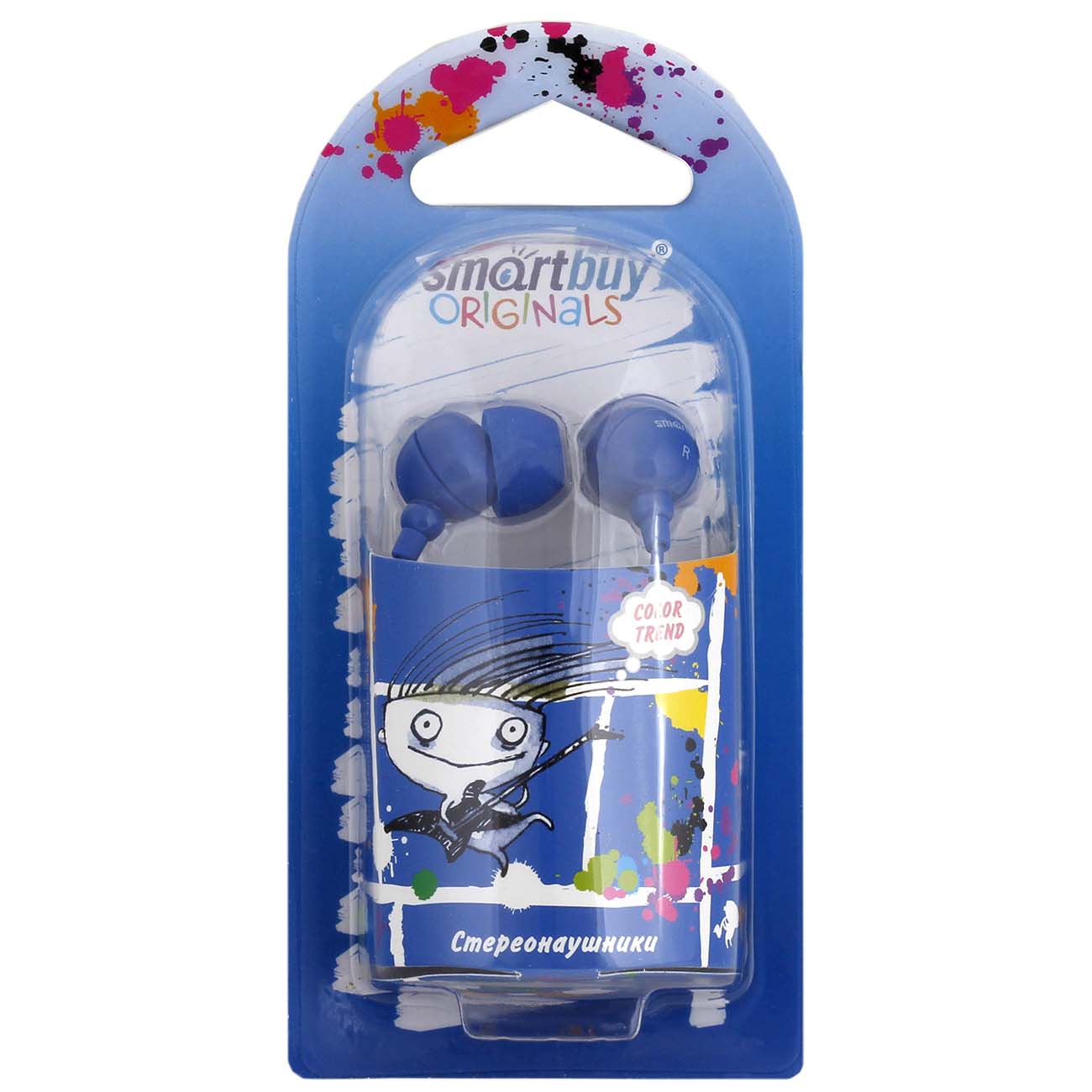 Наушники внутриканальные Smartbuy COLOR TREND Blue (SBE-3400)