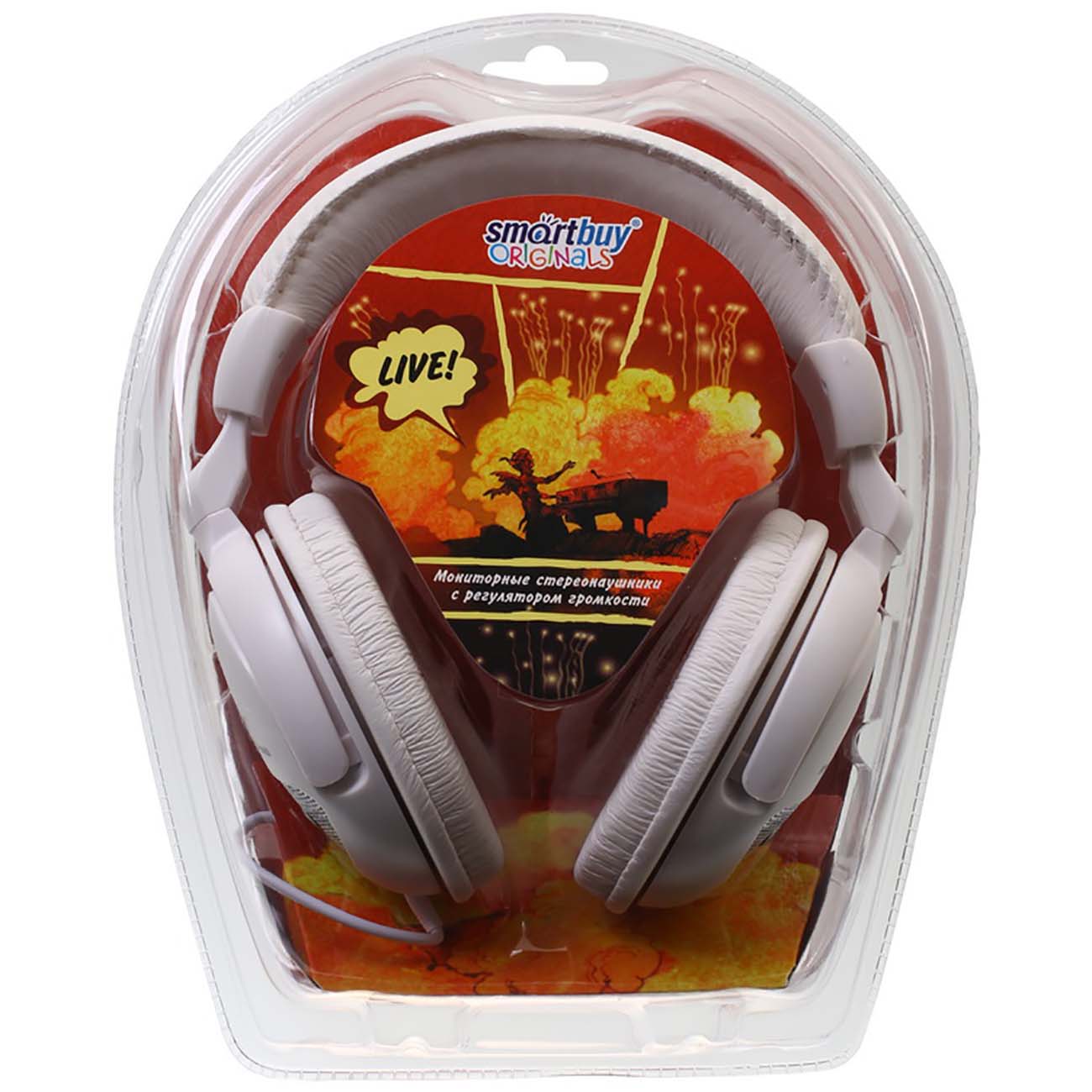 Наушники полноразмерные Smartbuy LIVE White (SBE-7100)