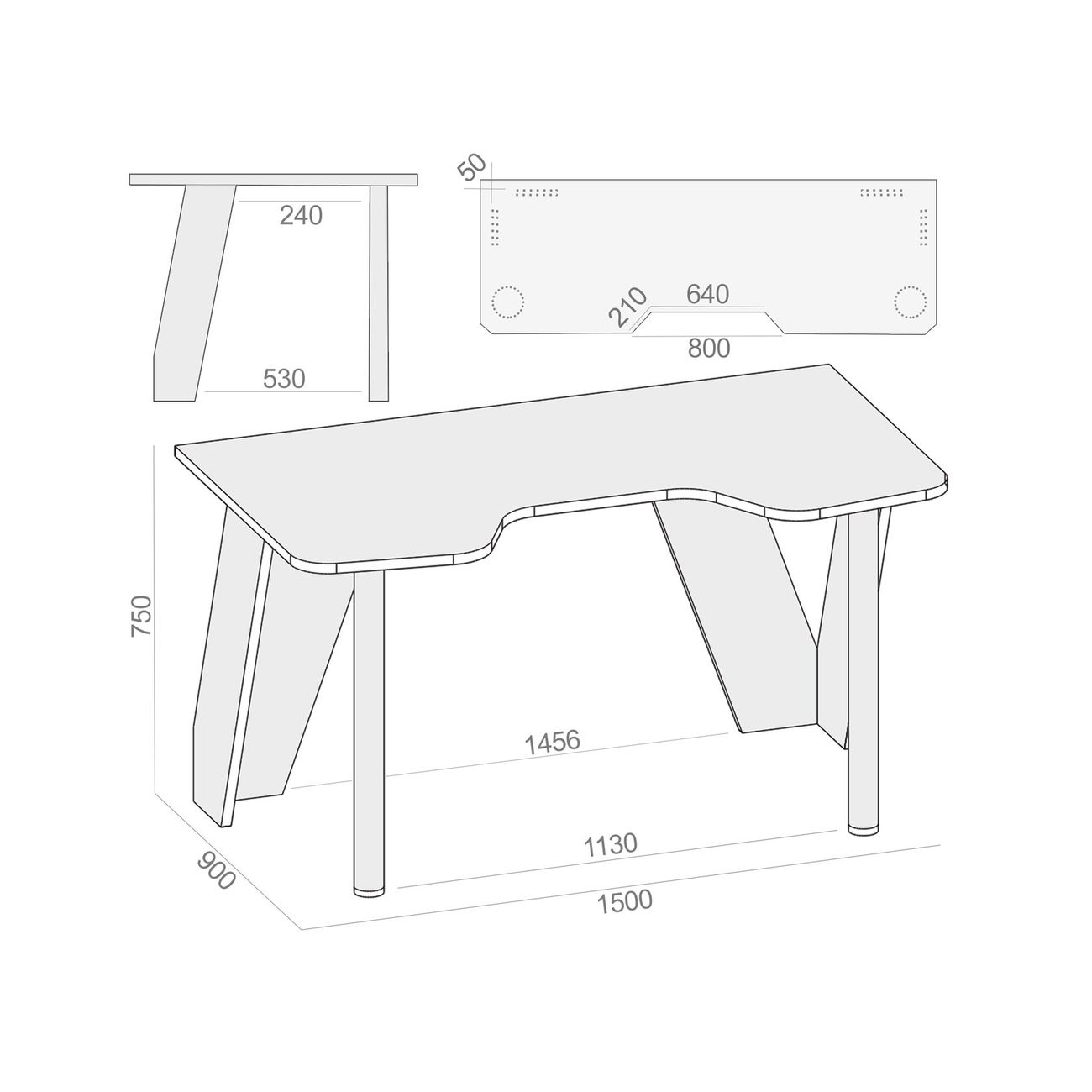 Стол компьютерный игровой Сокол Меб.фабрика КСТ-116 Дуб делано