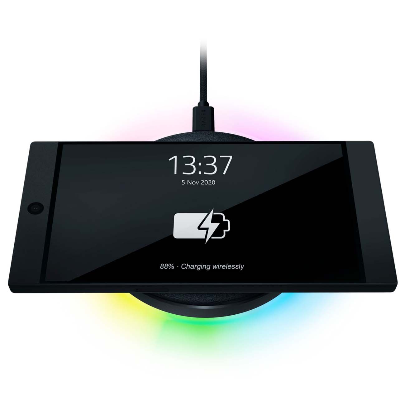 Беспроводное зарядное устройство Razer Chroma Charging Pad 10W (RC21-01600100-R371)