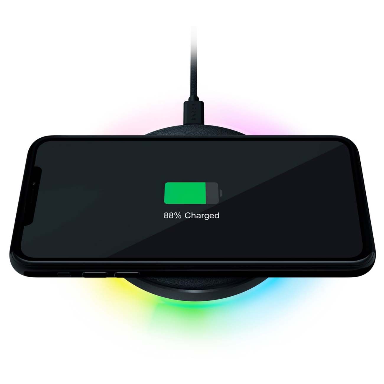 Беспроводное зарядное устройство Razer Chroma Charging Pad 10W (RC21-01600100-R371)