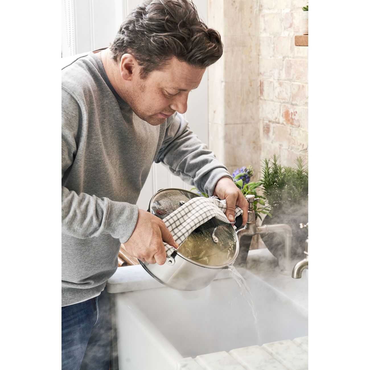 Кастрюля 4,9л с крышкой Tefal Jamie Oliver E3114674