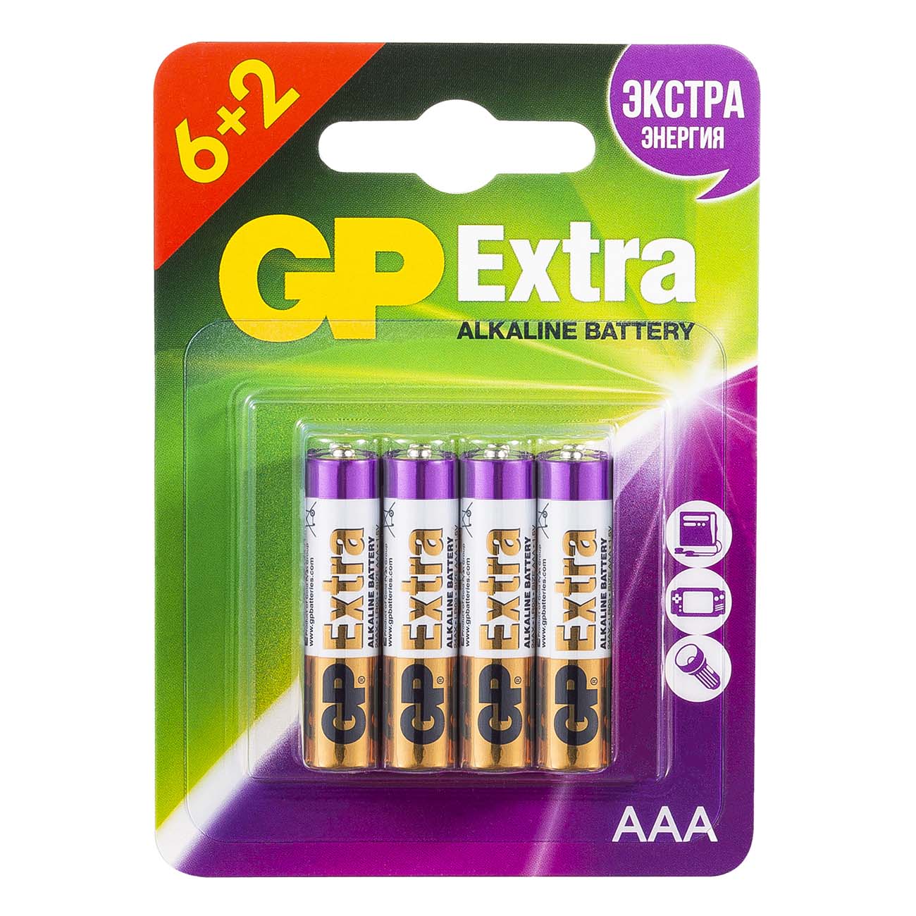 Батарейки AAA (LR3) GP GP24AX6/2-2CR8