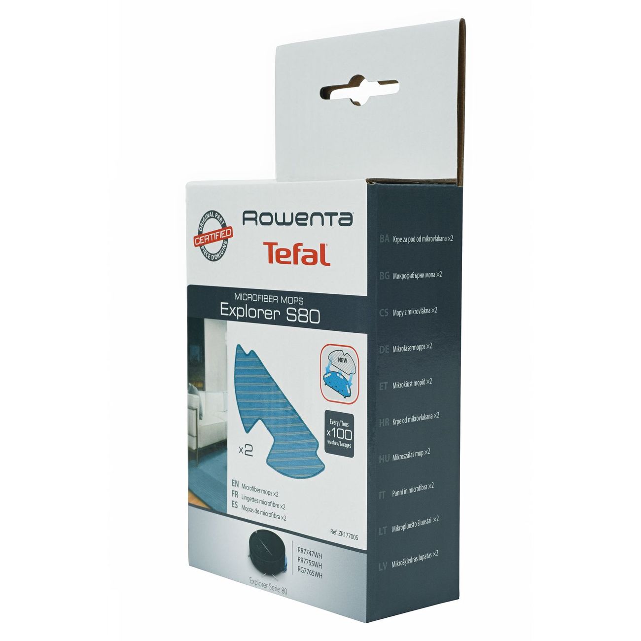 Насадки из микрофибры для пылесоса Tefal ZR177005