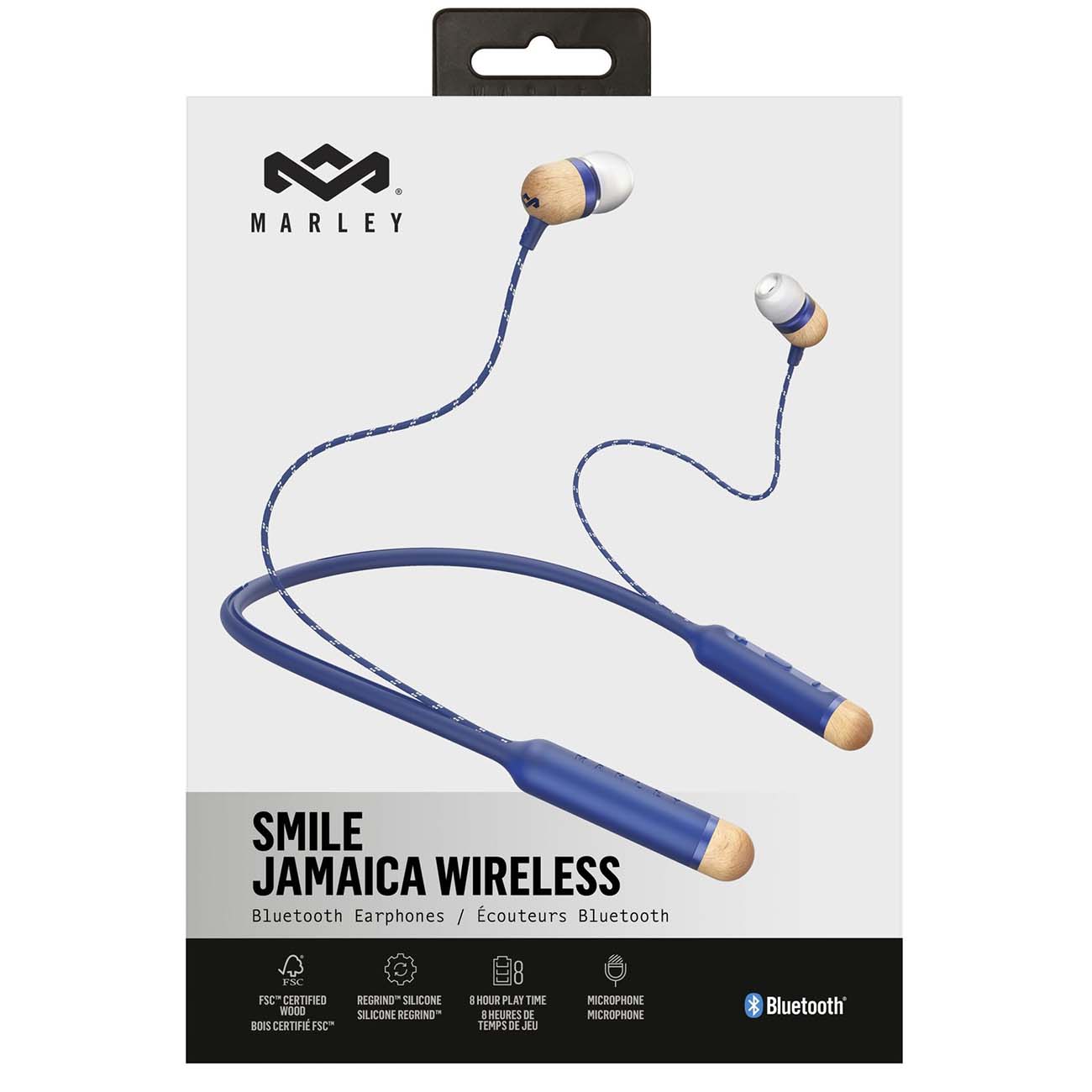 Наушники внутриканальные Bluetooth Marley Smile Jamaica BT Denim (EM-JE083-DNA)