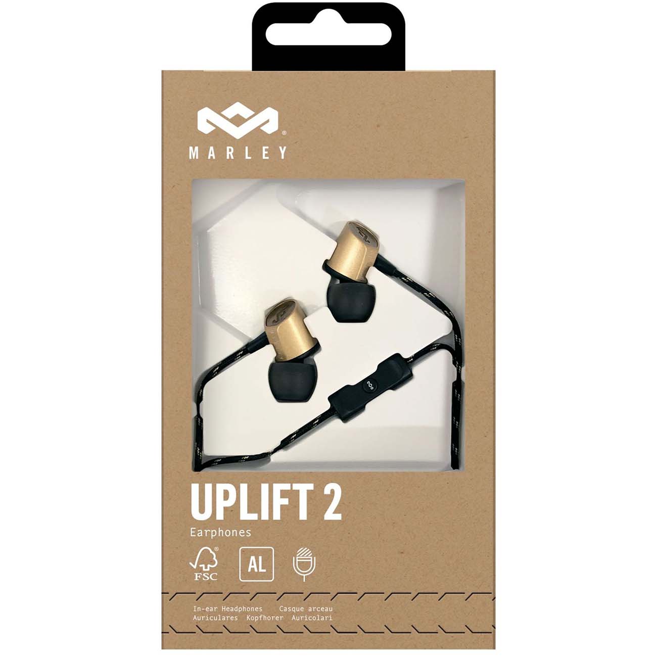 Наушники внутриканальные Marley Uplift 2.0 Brass (EM-JE091-BA)