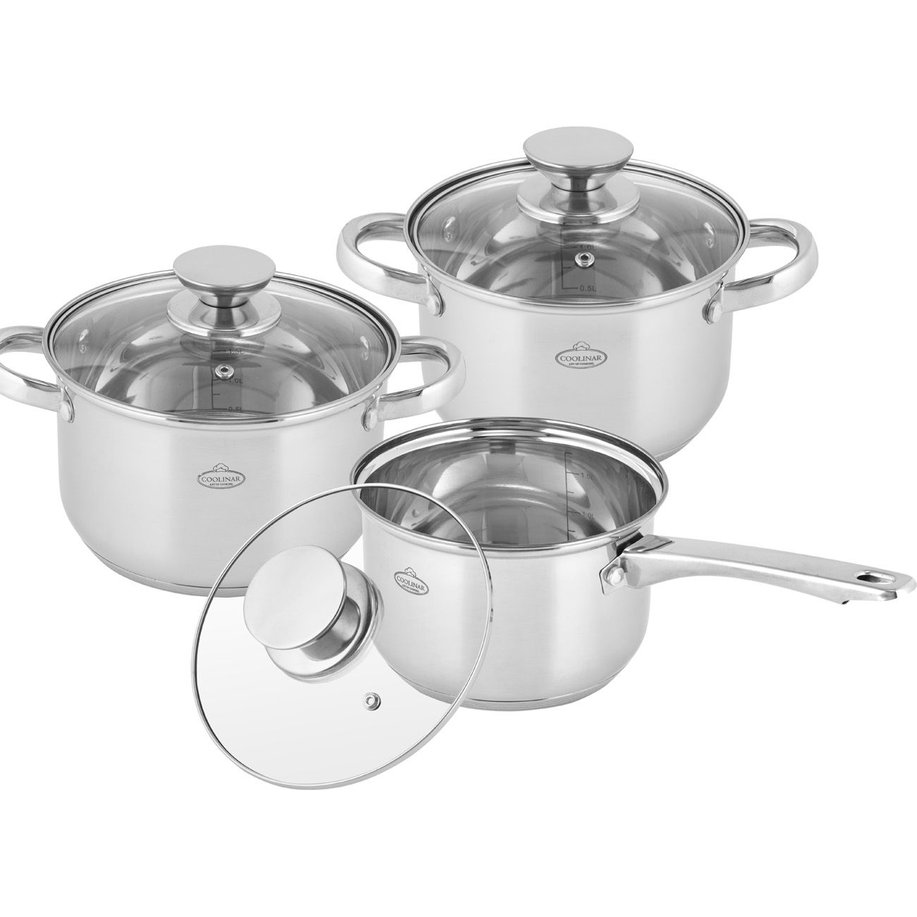 Набор кастрюль (нержавейка) Coolinar 6 предметов (92017)