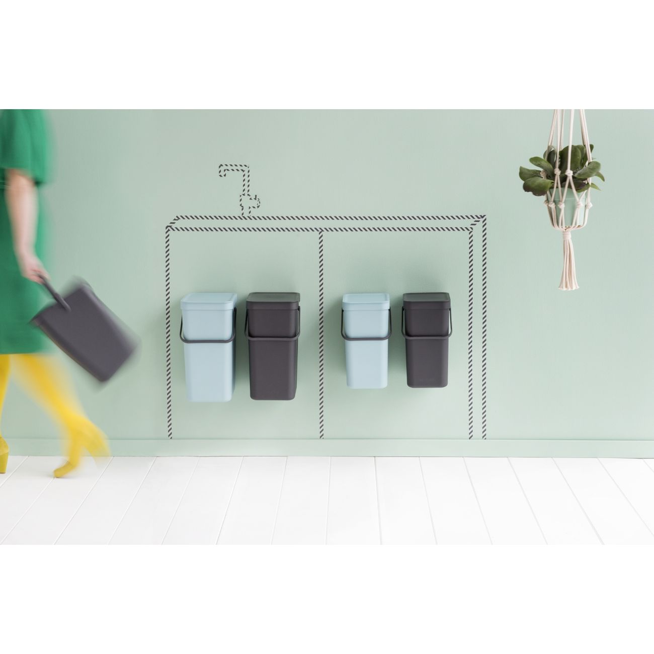 Набор ведер для мусора Brabantia Sort&Go 2шт (110023)