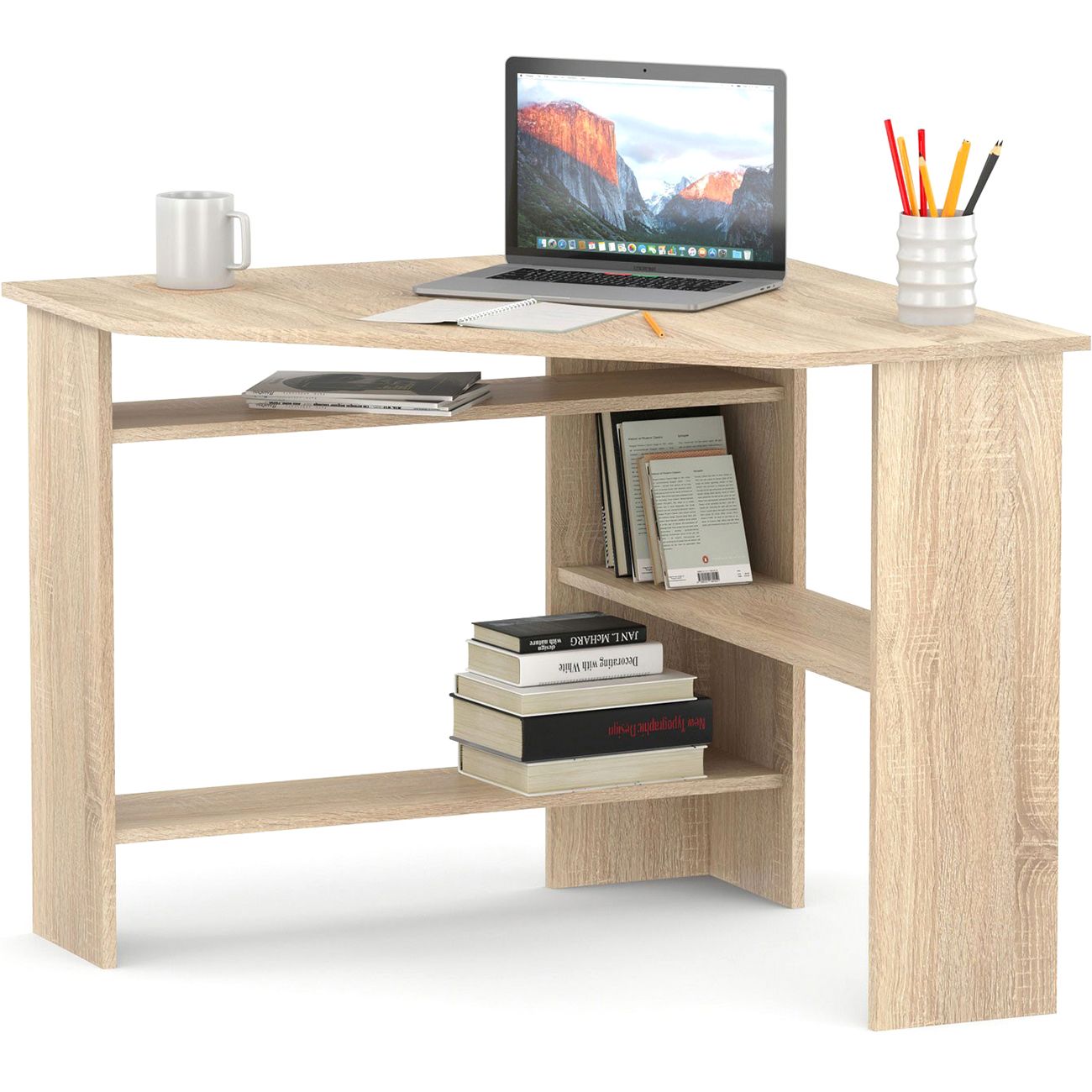 Стол компьютерный Сокол Меб.фабрика КСТ-02 Дуб сонома