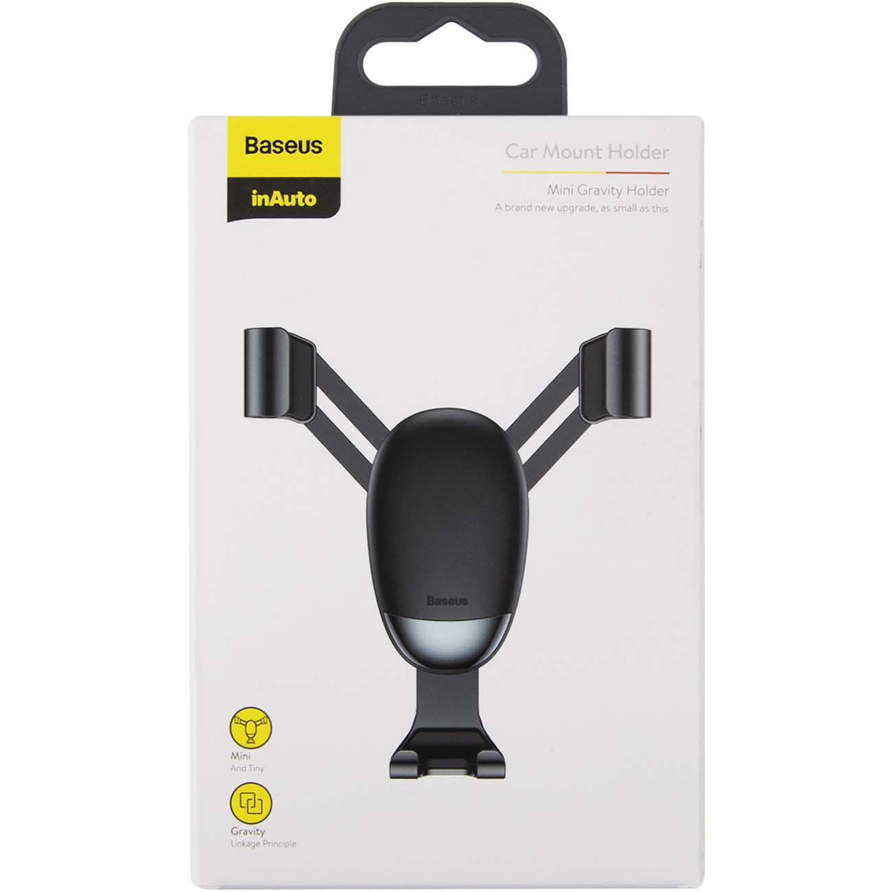 Держатель универсальный для смартфона Baseus Mini SUYL-G01 в воздуховод черный (86702)