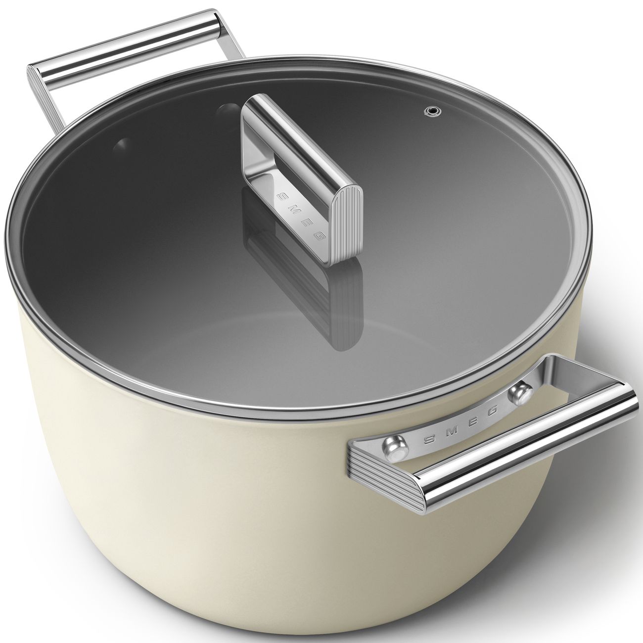 Кастрюля Smeg с крышкой 7,7л (CKFC2611CRM)