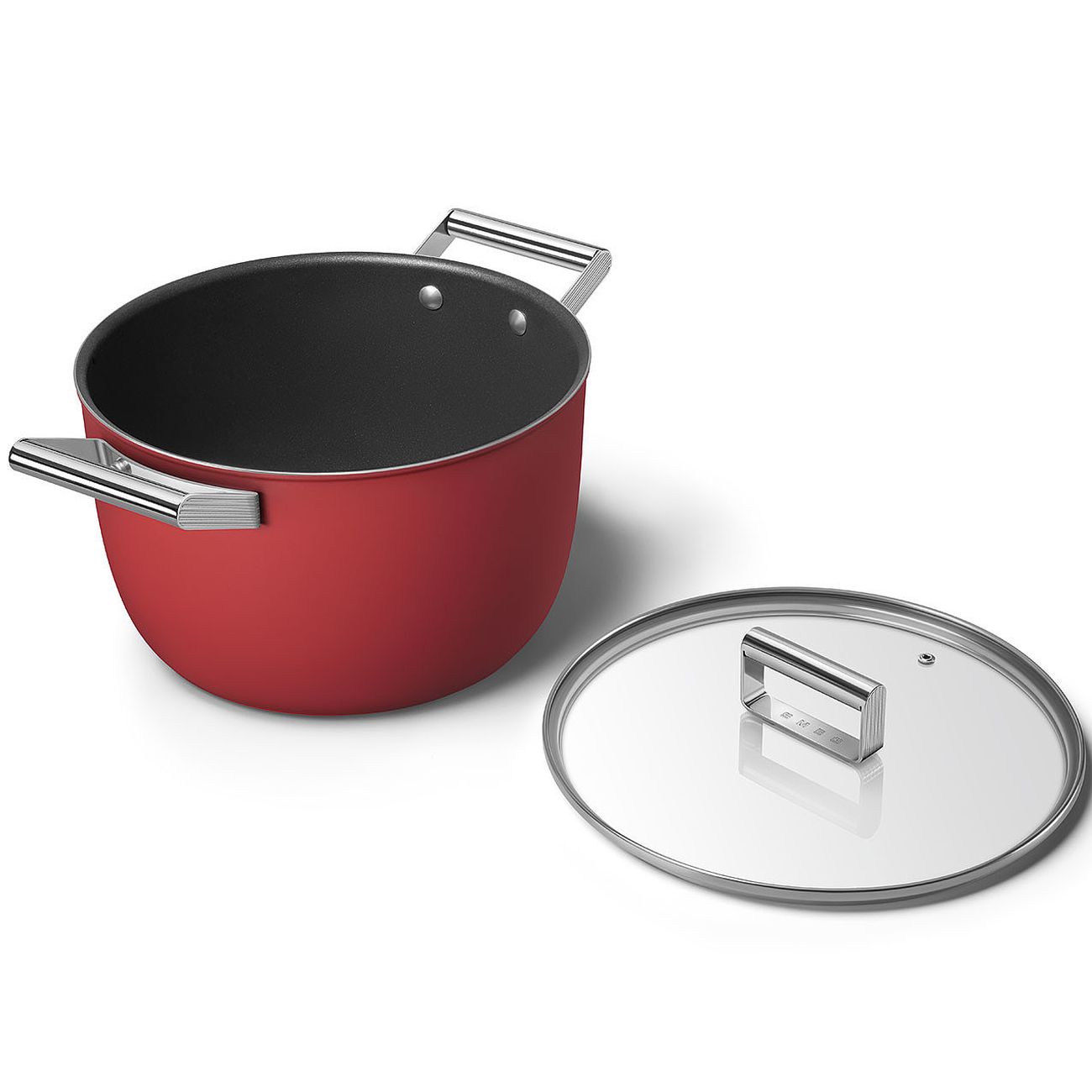 Кастрюля Smeg с крышкой 7,7л (CKFC2611RDM)