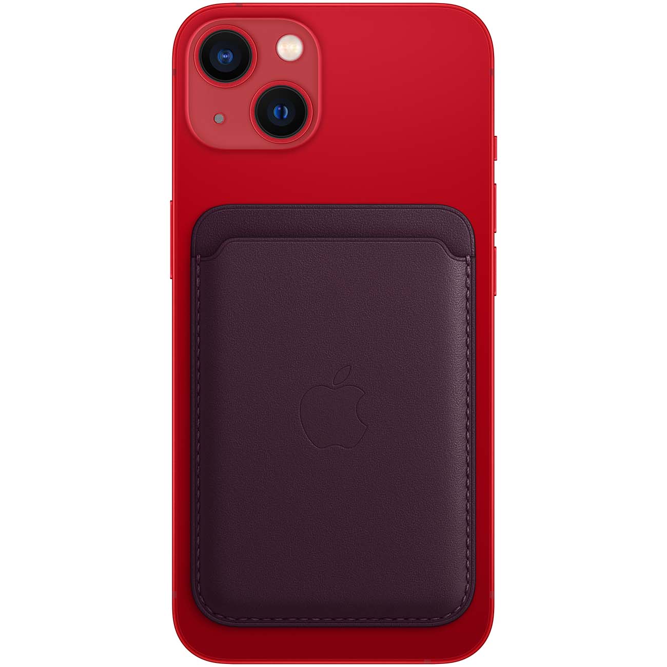 Кардхолдер для Apple iPhone Leather Wallet MagSafe Dark вишня