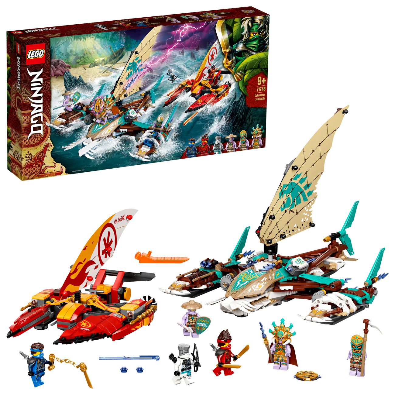 Конструктор детский Lego Ninjago Морская битва на катамаране (71748)