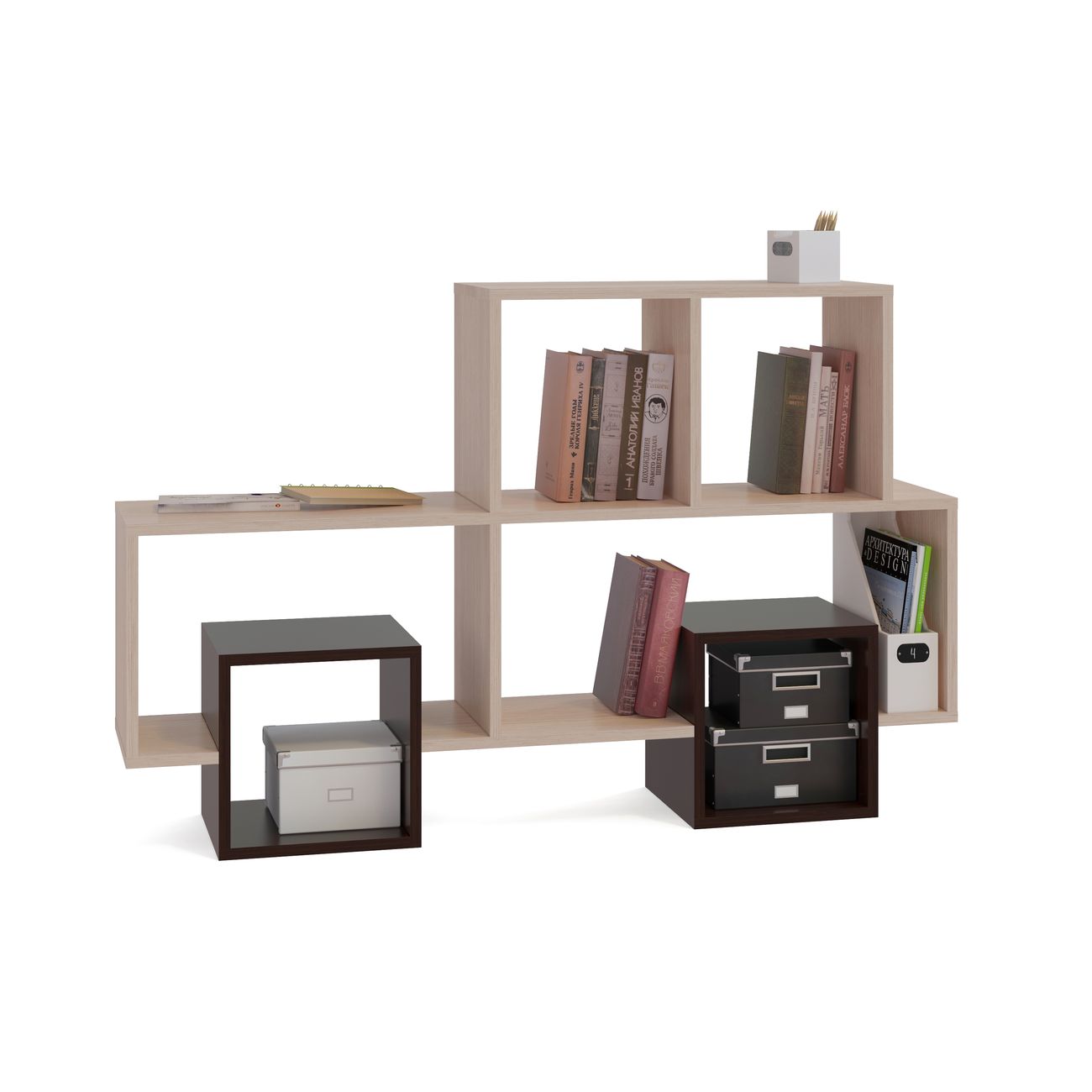 Полка Сокол Меб.фабрика ПК-10 Беленый дуб/венге