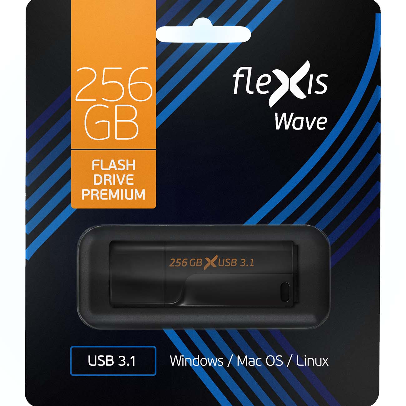 Флеш-диск Flexis 256GB USB3.1 черный (FUB30256RBK-110)