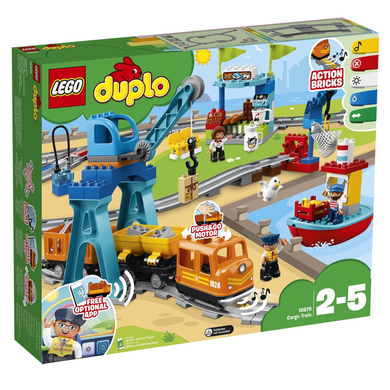 Конструктор детский Lego DUPLO Грузовой поезд (10875)