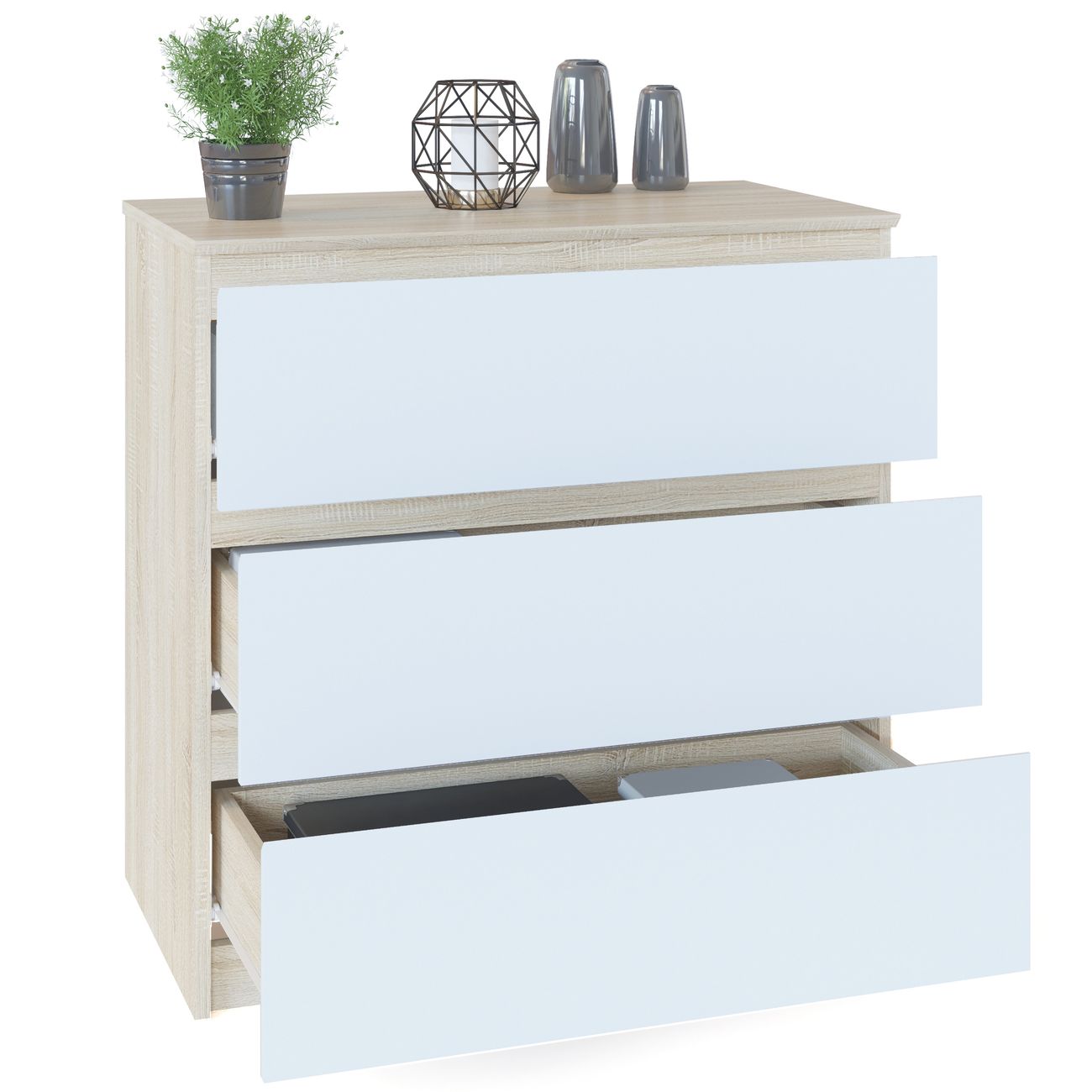 Комод Сокол Меб.фабрика Т-2р дуб сонома/белый