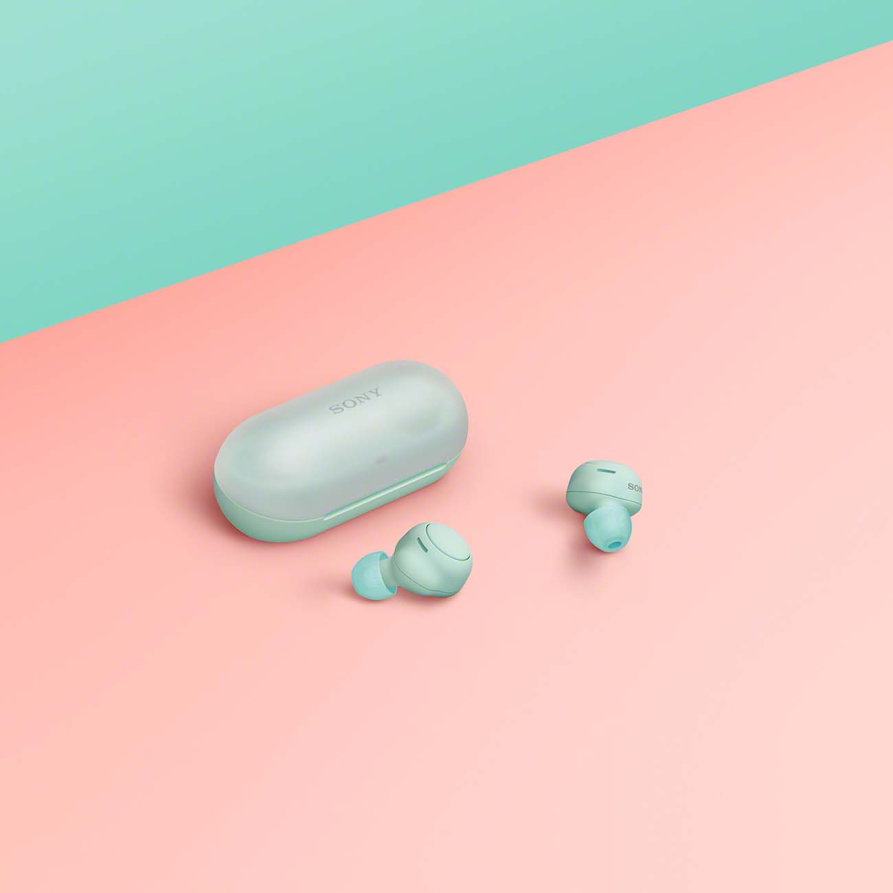 Наушники True Wireless Sony WF-C500 зеленый