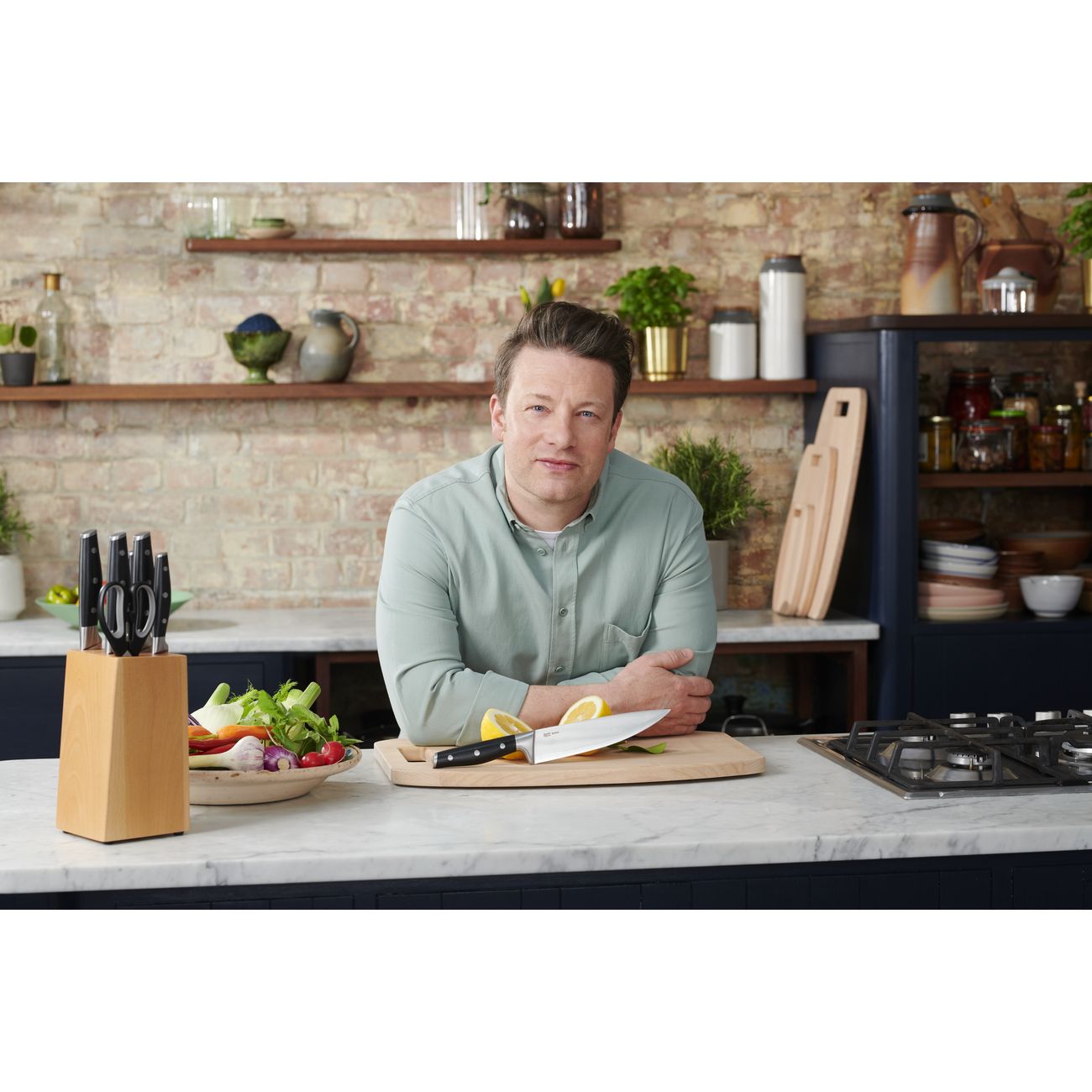 Нож Tefal Jamie Oliver шеф 20 см (K2670144)