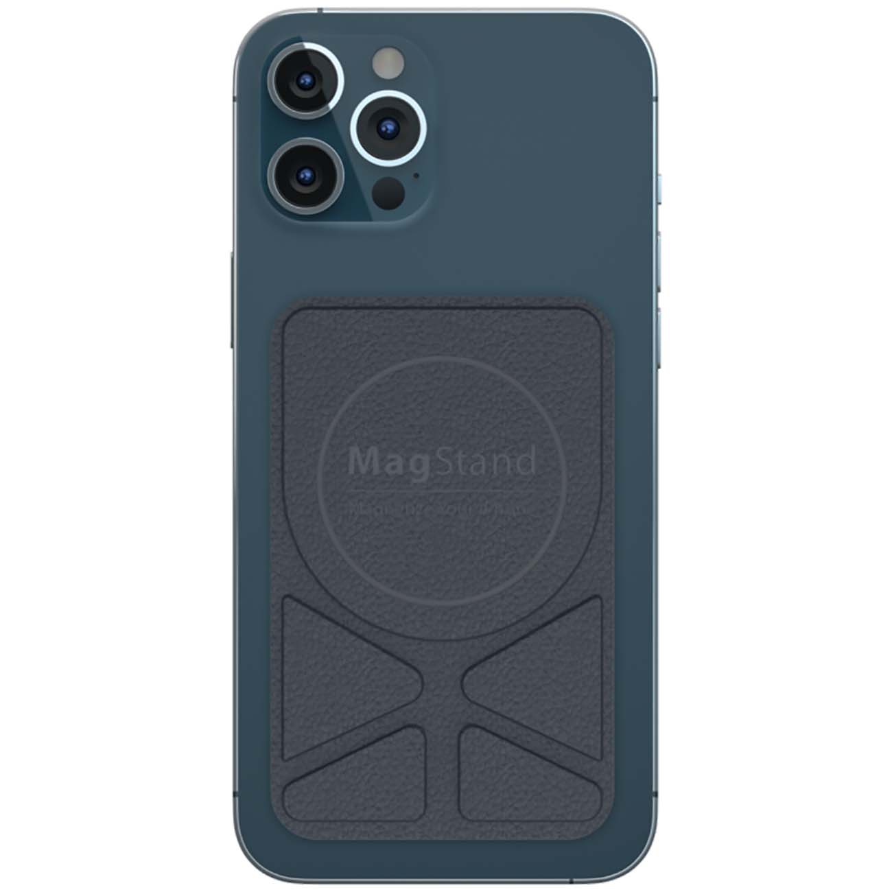 Магнитное крепление-подставка SwitchEasy MagStand Leather Stand Classic синий