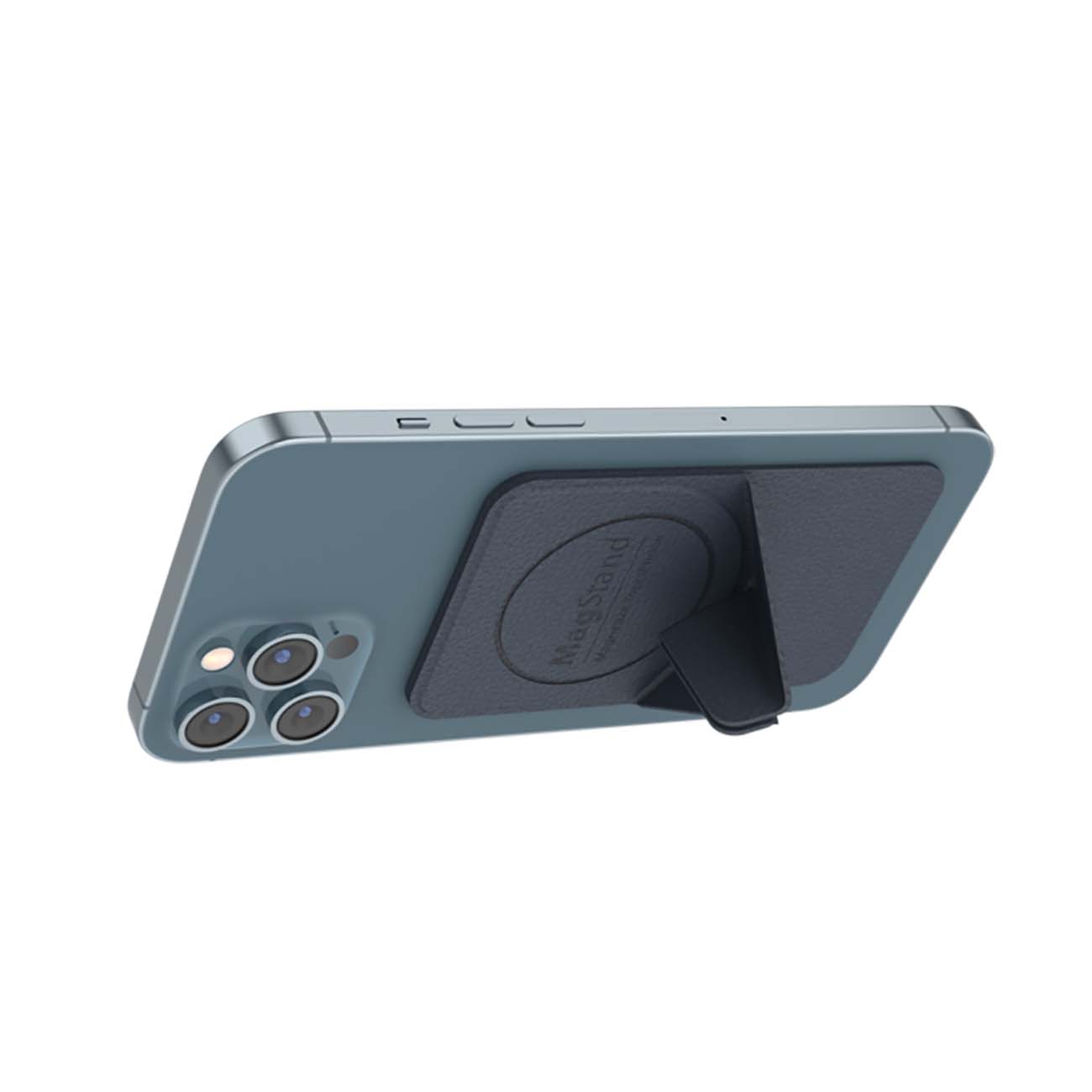 Магнитное крепление-подставка SwitchEasy MagStand Leather Stand Classic синий