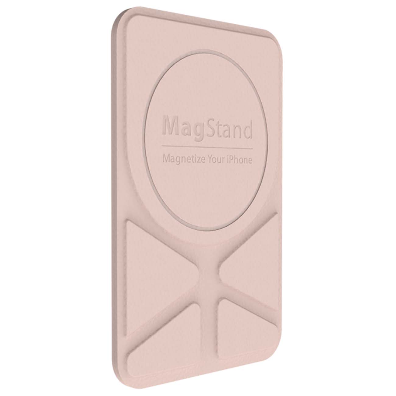 Магнитное крепление-подставка SwitchEasy MagStand Leather Stand Pink песок