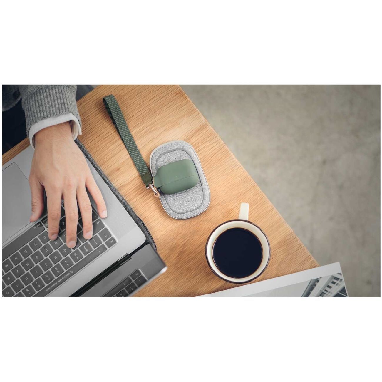 Чехол для наушников Moshi Pebbo AirPods Pro зеленый мятный (99MO123842)