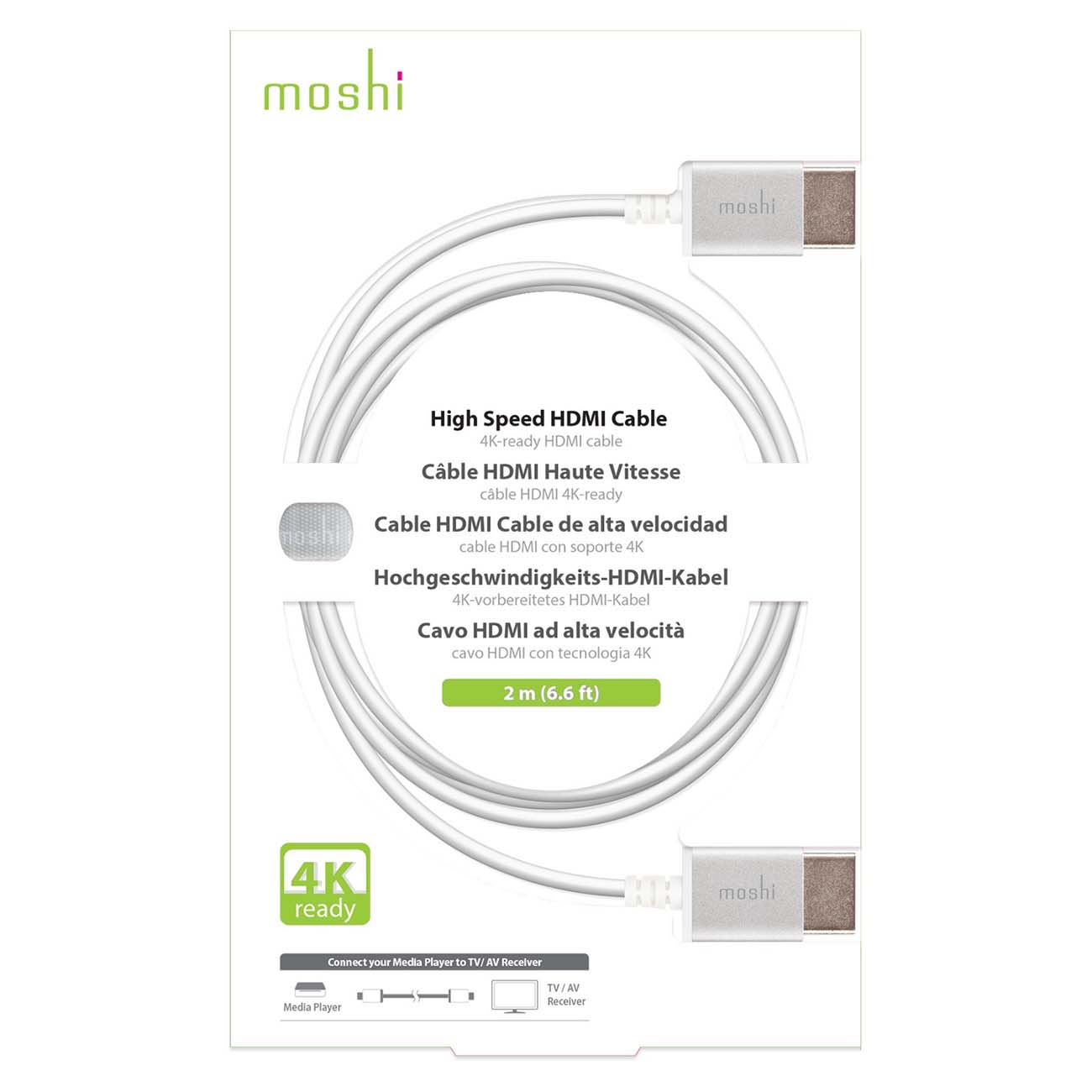 Кабель для Mac Moshi High Speed HDMI белый (99MO023126)