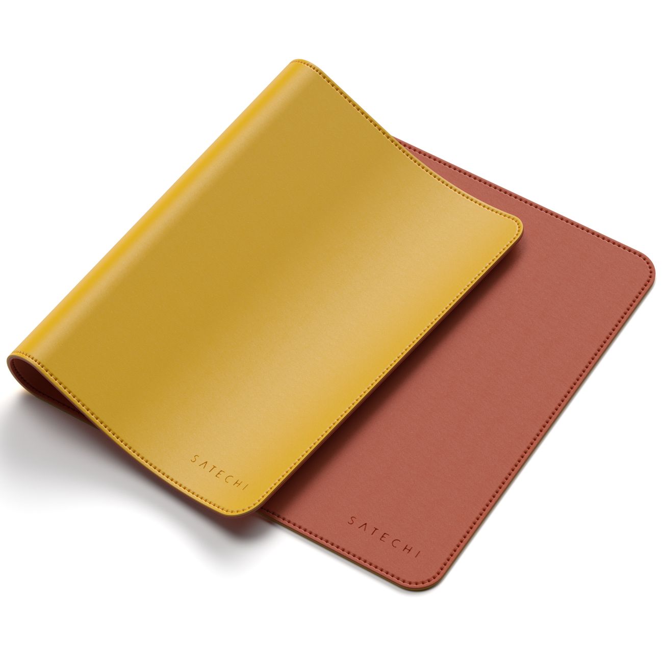 Коврик для мыши Satechi Dual Side ECO-Leather Deskmate Yellow/оранжевый
