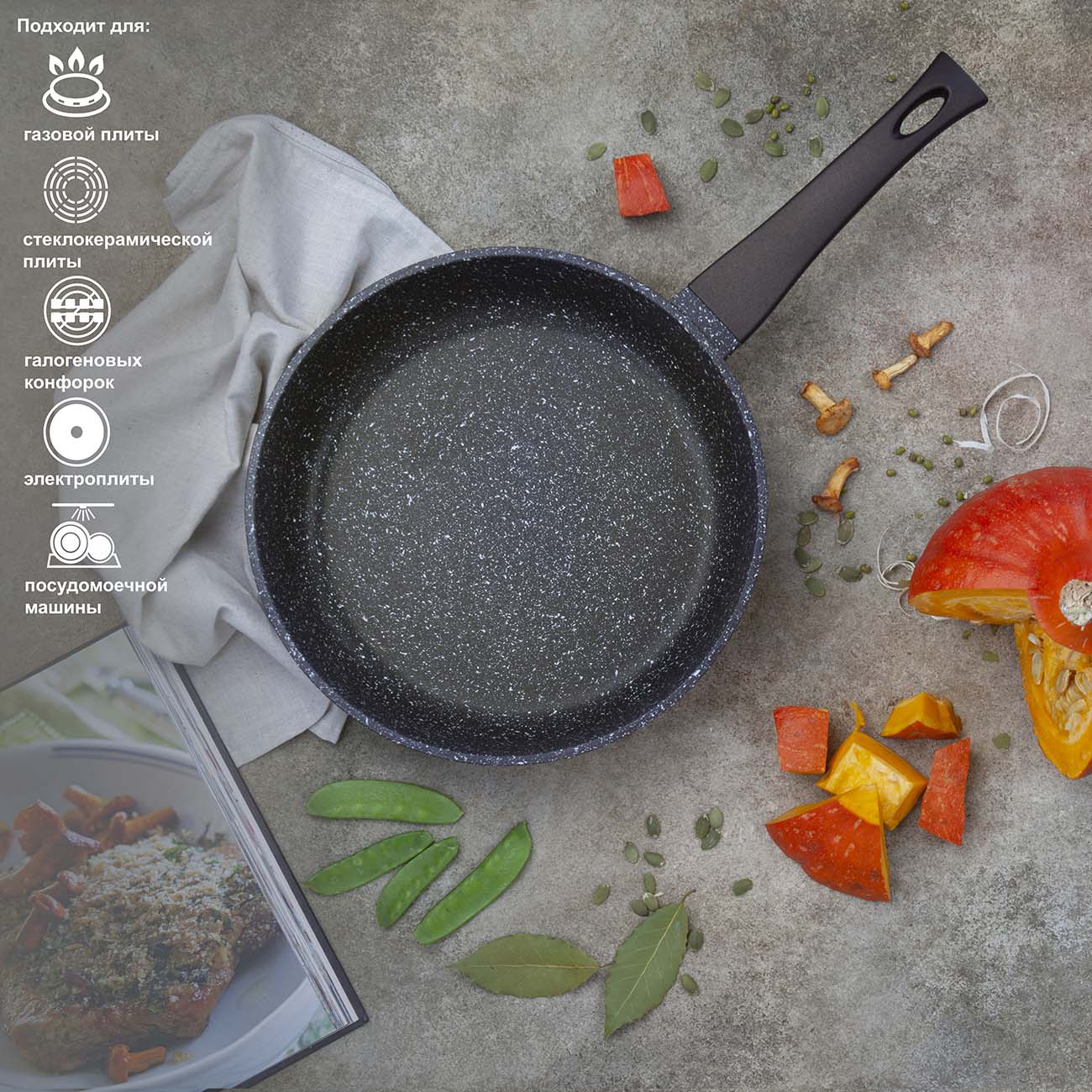 Сковорода Inhouse Bruna 24 см (IHBRN24)