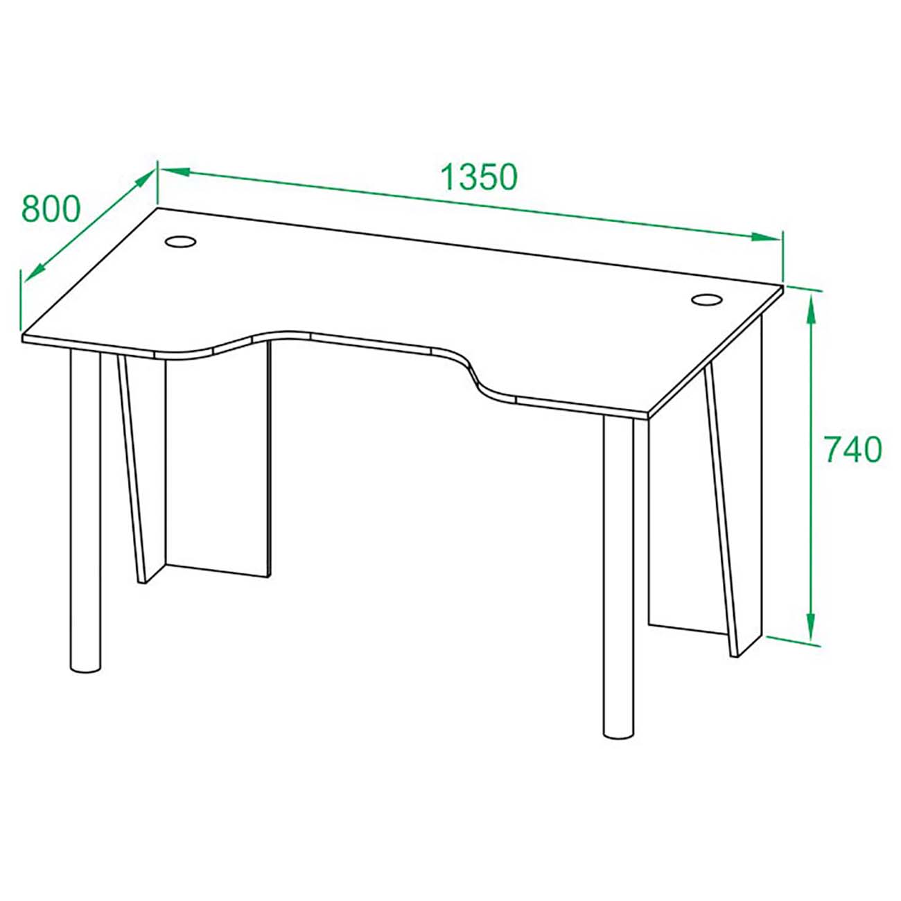 Стол компьютерный Сокол Меб.фабрика КСТ-18 черный/красная кромка