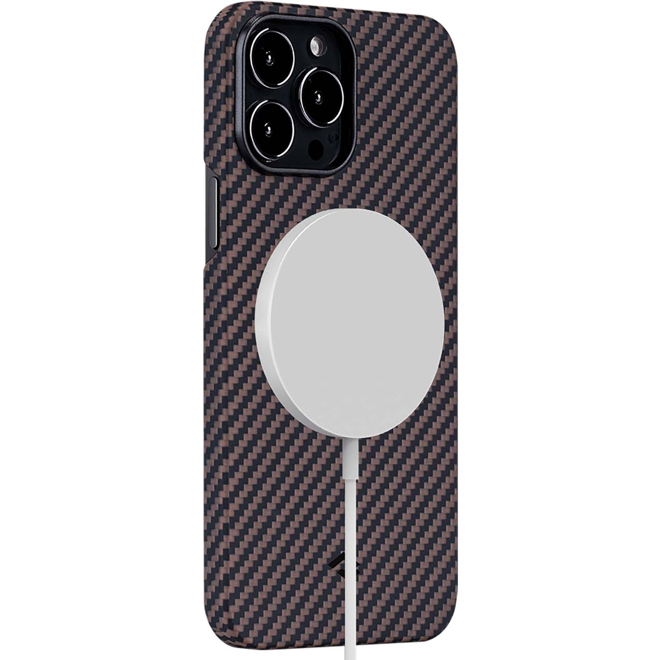 Чехол Pitaka Slim Apple iPhone 13/ 13 Pro KI1306P коричневый/черный