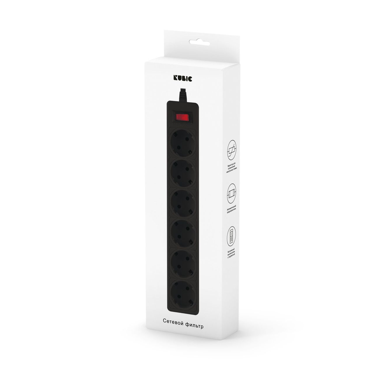 Сетевой фильтр Kubic POWER F2 Black 5.0 (PSE-055)