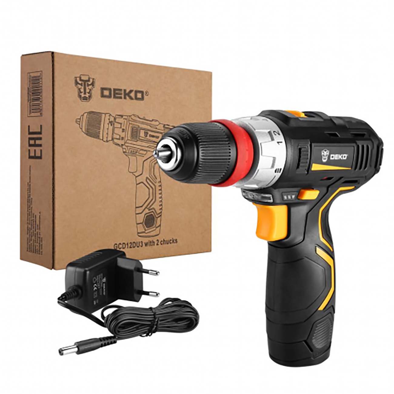 Шуруповерт аккумуляторный DEKO GCD12DU3 Li-Ion (063-4114) фото