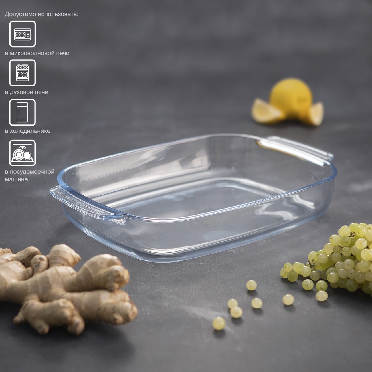 Форма для выпекания (стекло) Inhouse Laura (IHLAR27)