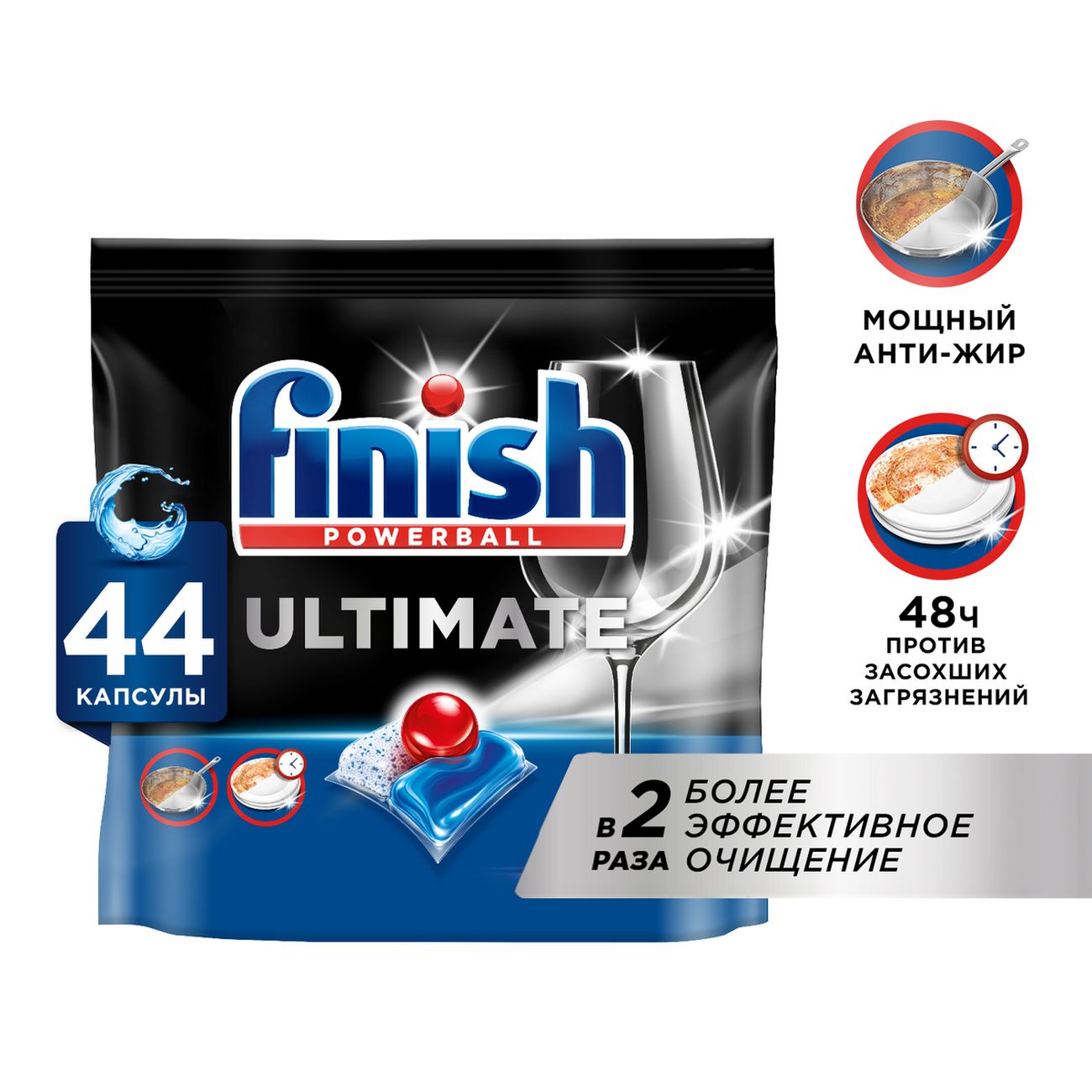 Капсулы для посудомоечной машины Finish Ultimate 44 шт (3215676)