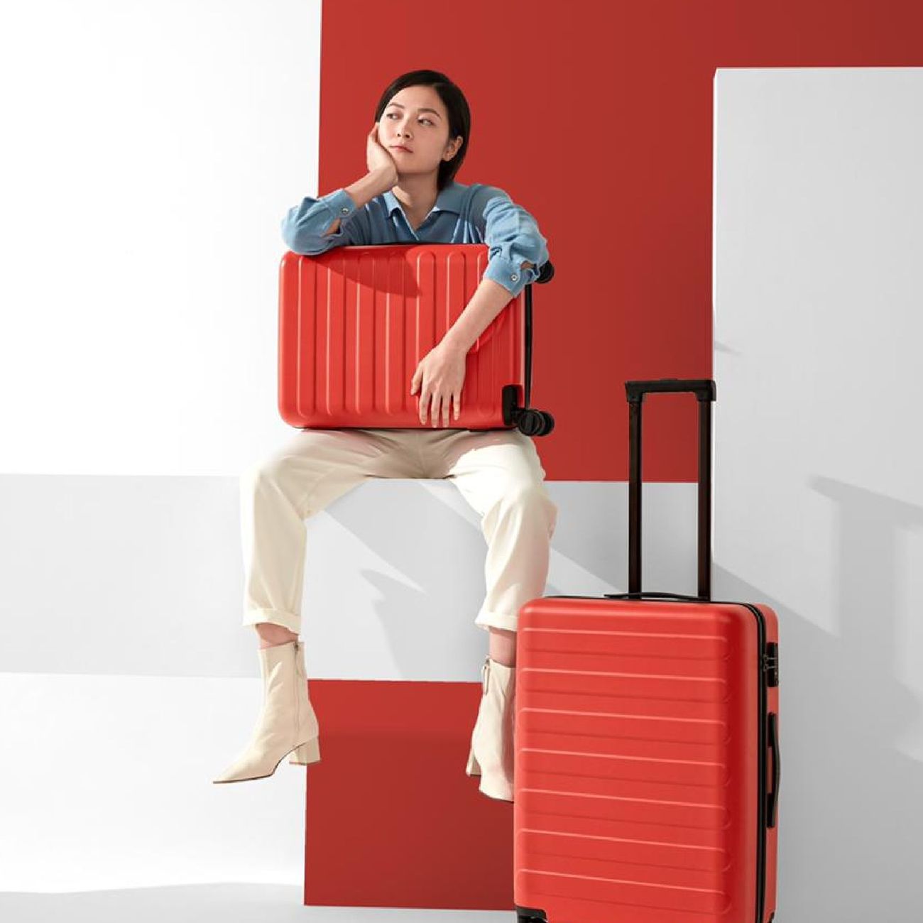 Чемодан Ninetygo Rhine 20'' красный (120105)