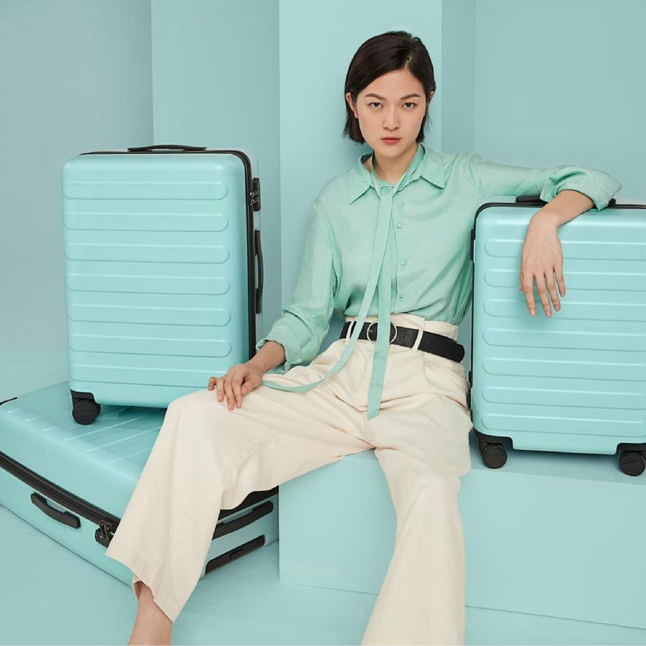 Чемодан Ninetygo Rhine 24'' зеленый (120207)