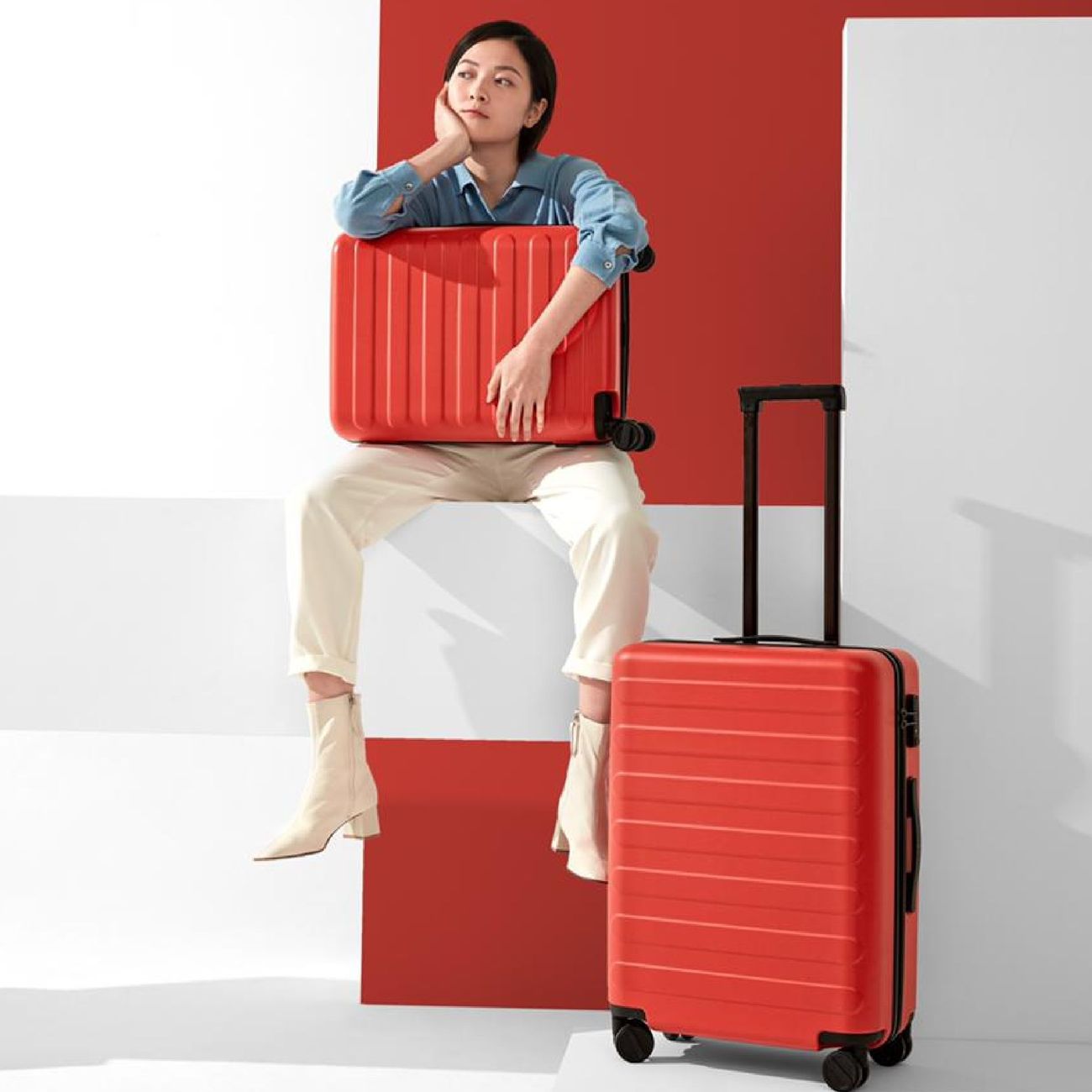 Чемодан Ninetygo Rhine 28'' красный (120405)