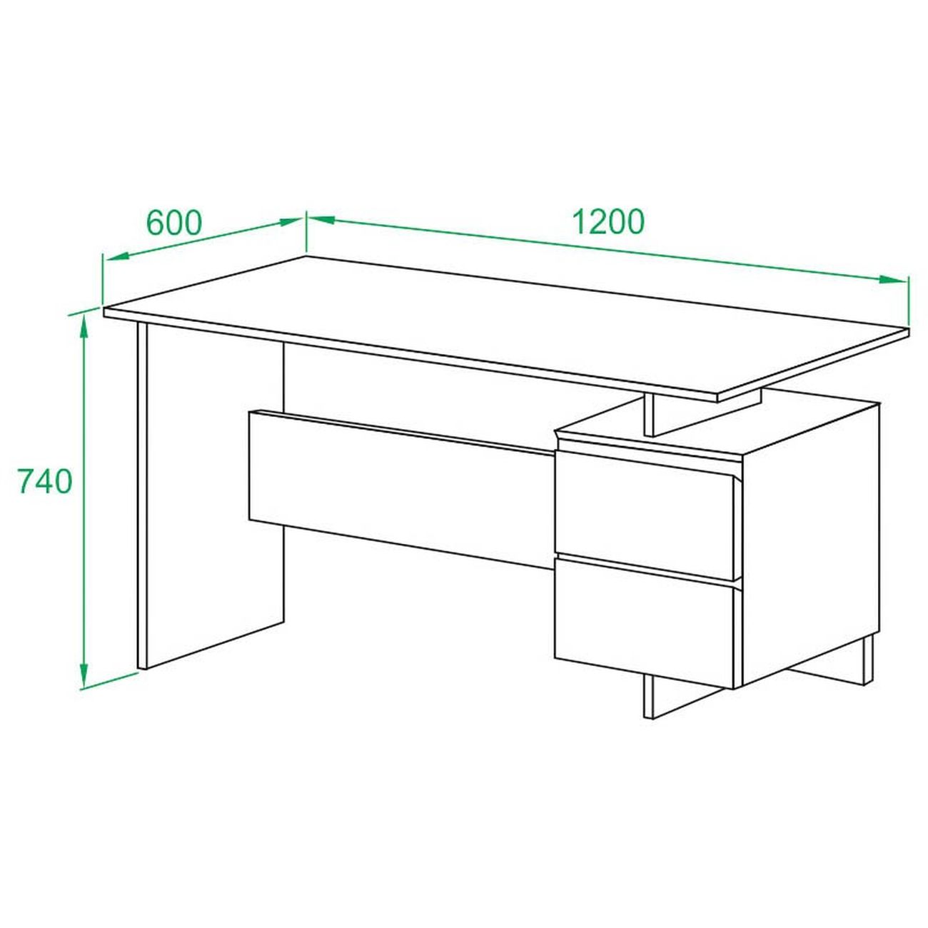 Стол компьютерный Сокол Меб.фабрика СПм-19 Бетон/белый