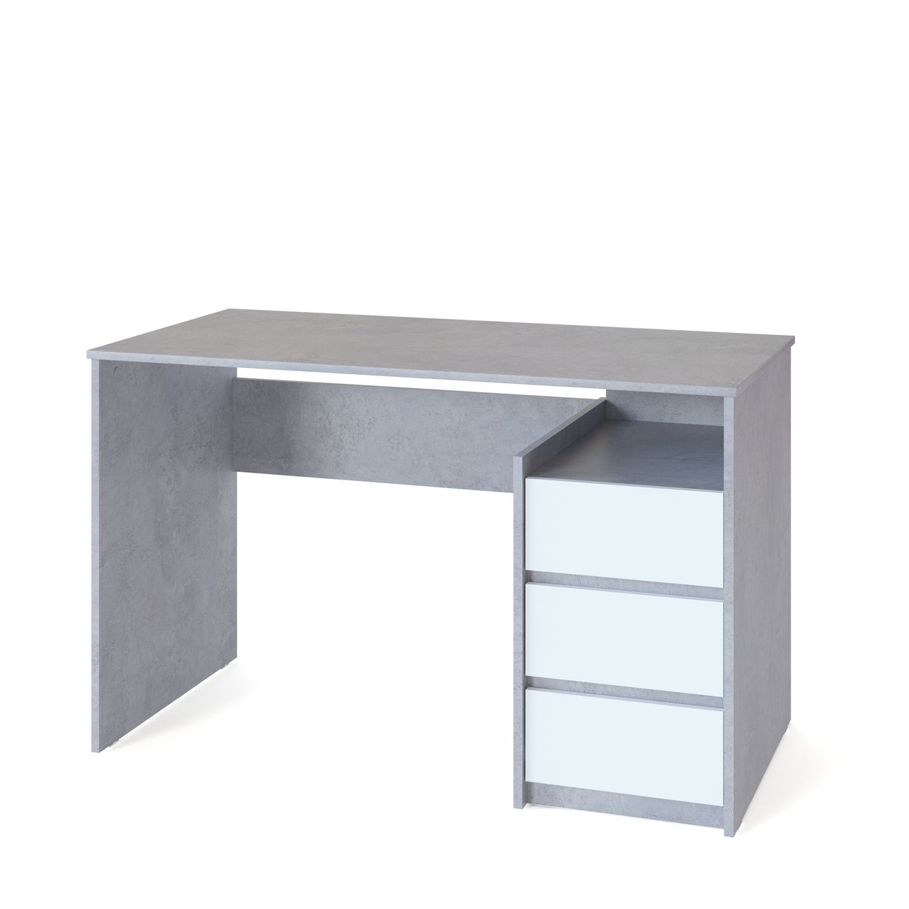 Стол компьютерный Сокол Меб.фабрика СПм-21 Бетон/белый