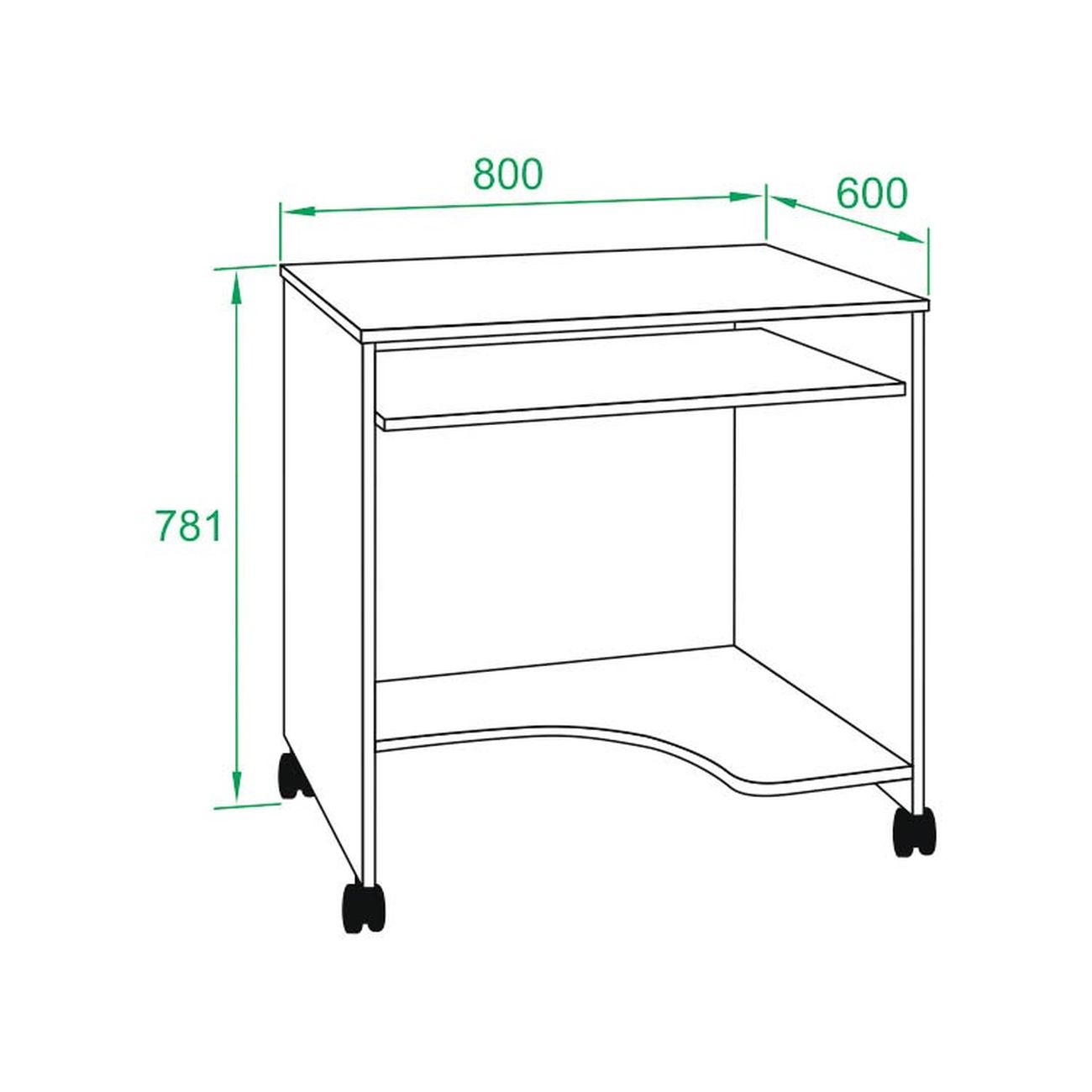 Стол компьютерный Сокол Меб.фабрика КСТ-15 Бетон