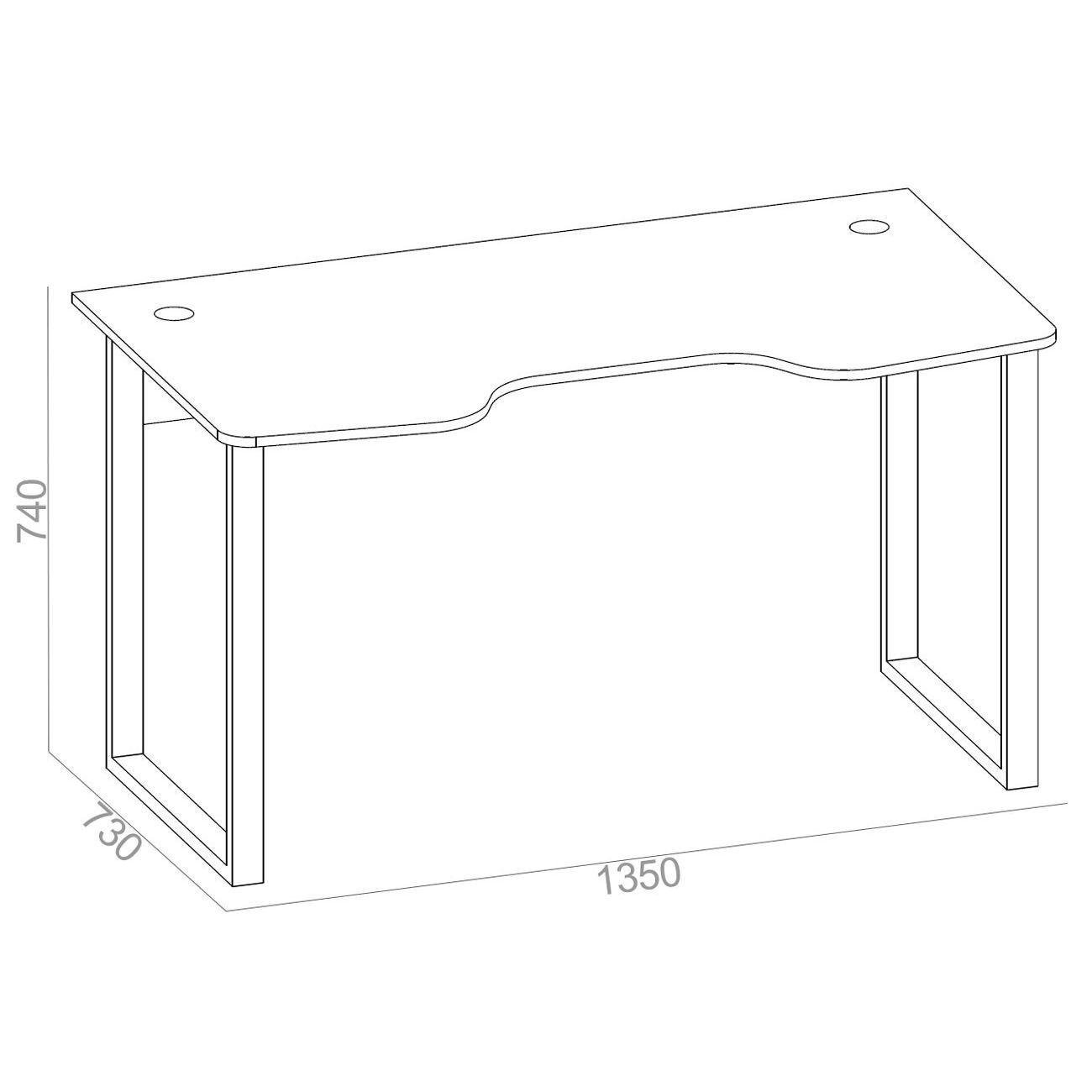 Стол компьютерный Сокол Меб.фабрика КСТ-19 Бетон