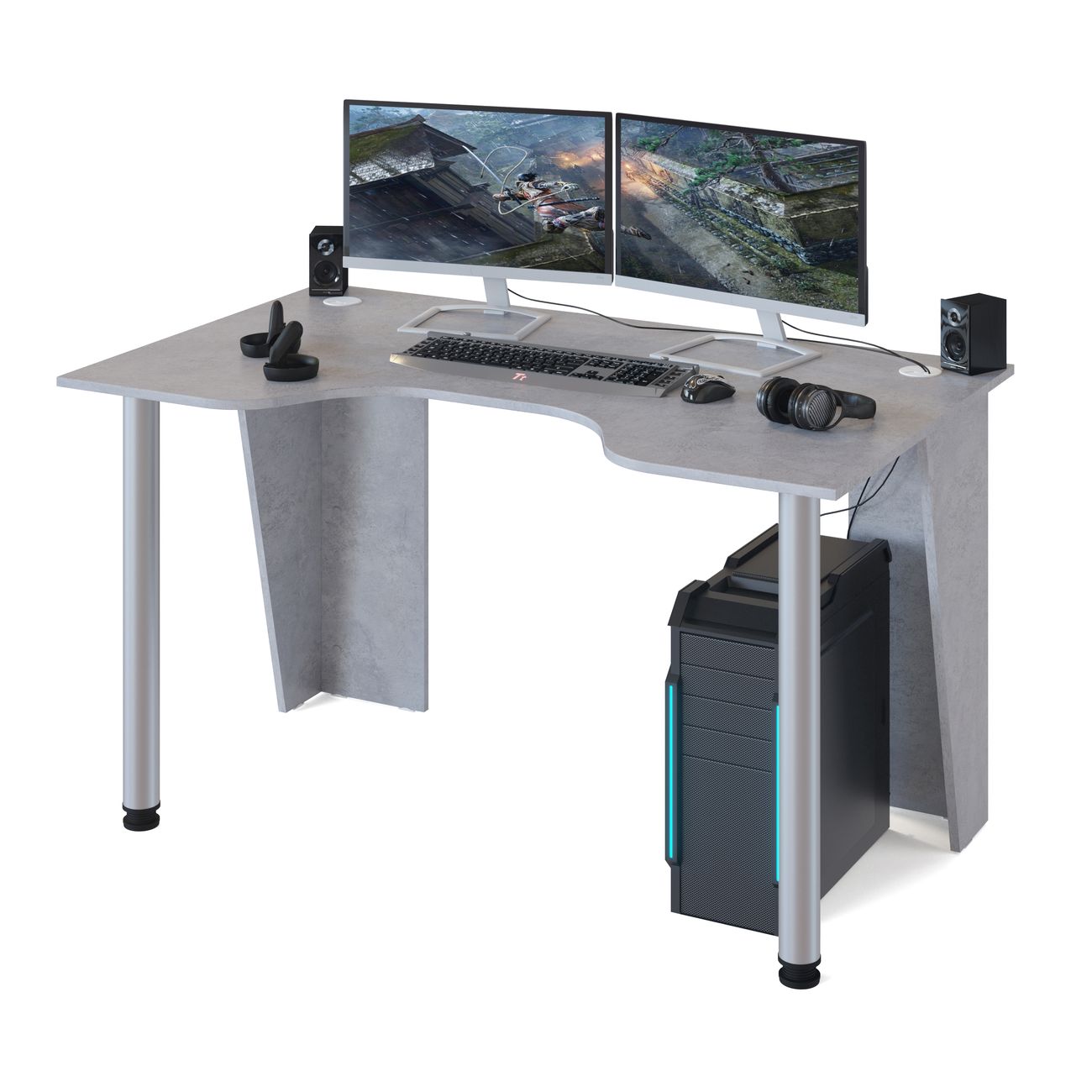 Стол компьютерный Сокол Меб.фабрика КСТ-18 Бетон